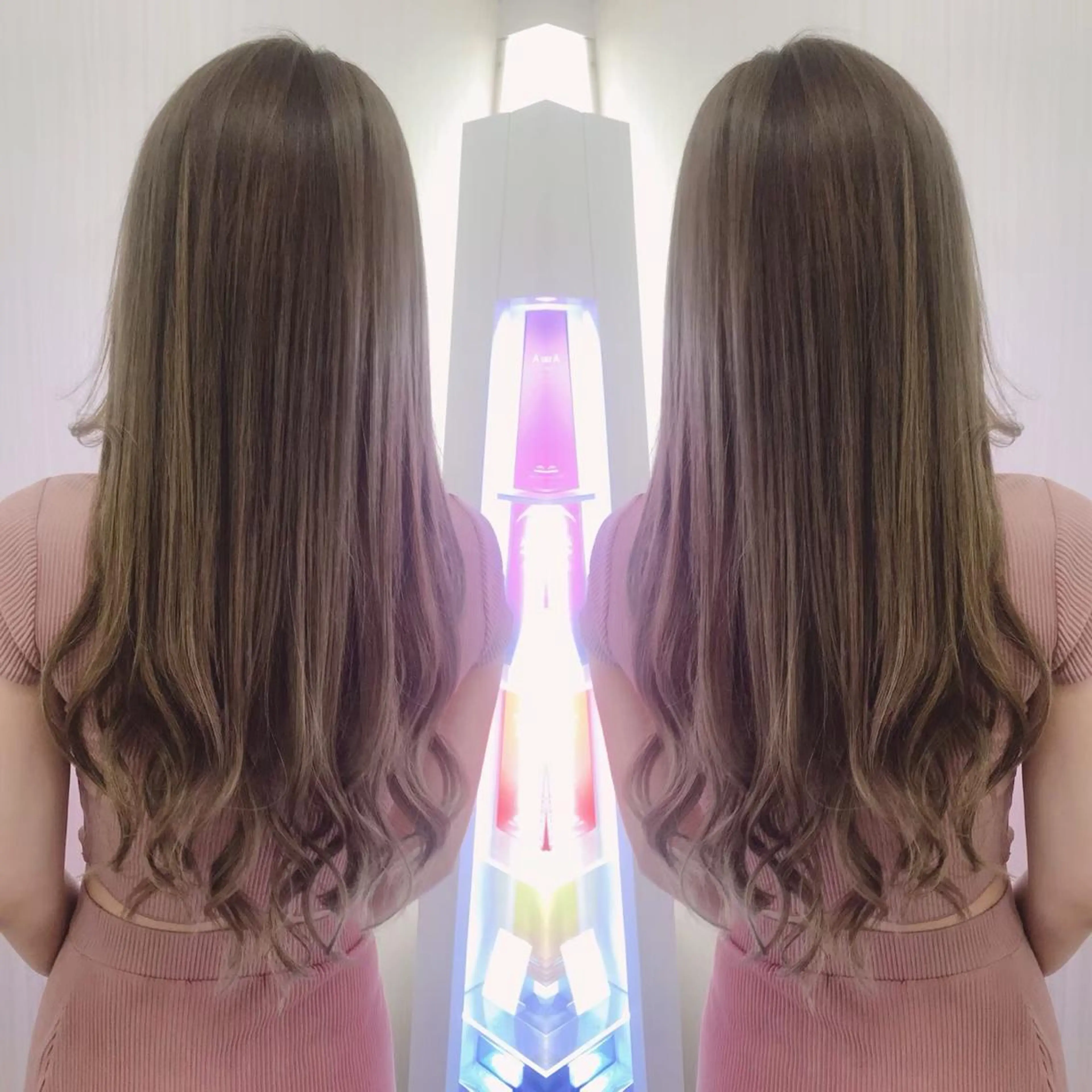 ロング シールエクステ エクステ カット ヘアカラー エクステ れん/ハイトーン /エクステ/韓国風のヘアスタイル