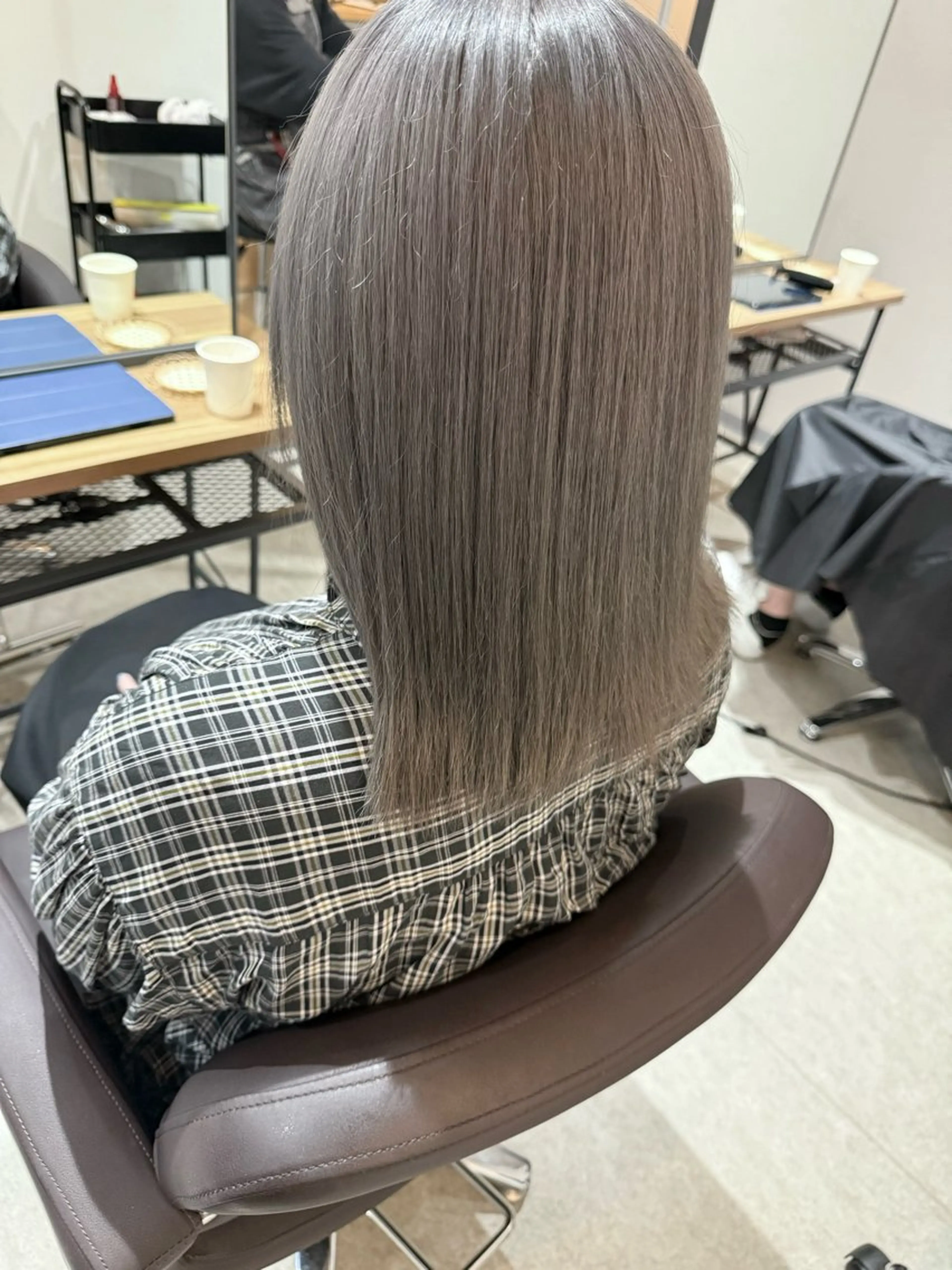 ミディアム ボブ 髪質改善 韓国風ヘア レイヤーカット 縮毛矯正 suii..hair designのヘアスタイル