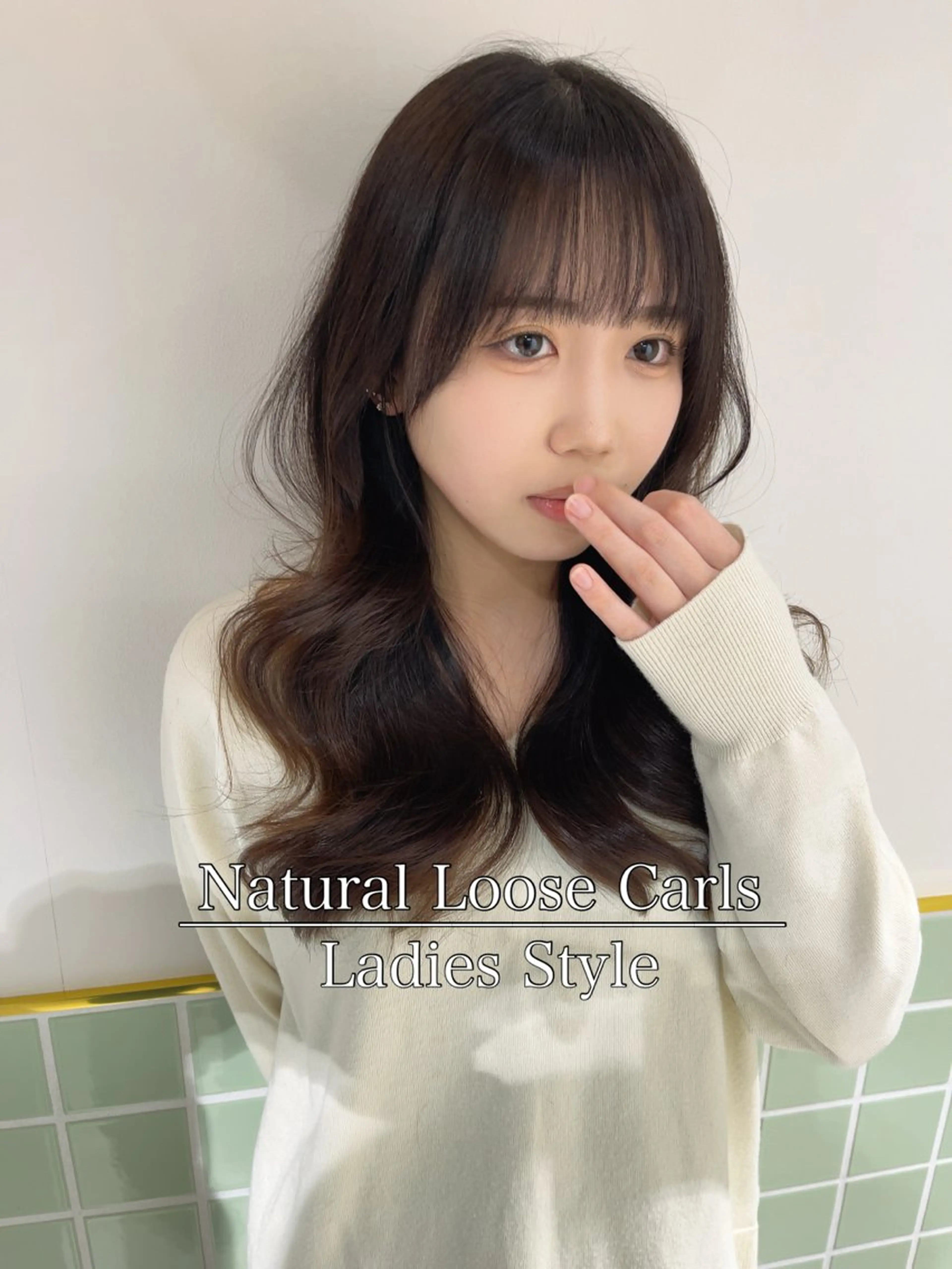 セミロング カラー ヘアアレンジ バレイヤージュ 透明感カラー 顔周りカット 韓国風ヘア レイヤーカット カット ヘアカラー トリートメント ヘッドスパ ヘアセット ®️レイヤー/透明感 カラー/星野六三四のヘアスタイル