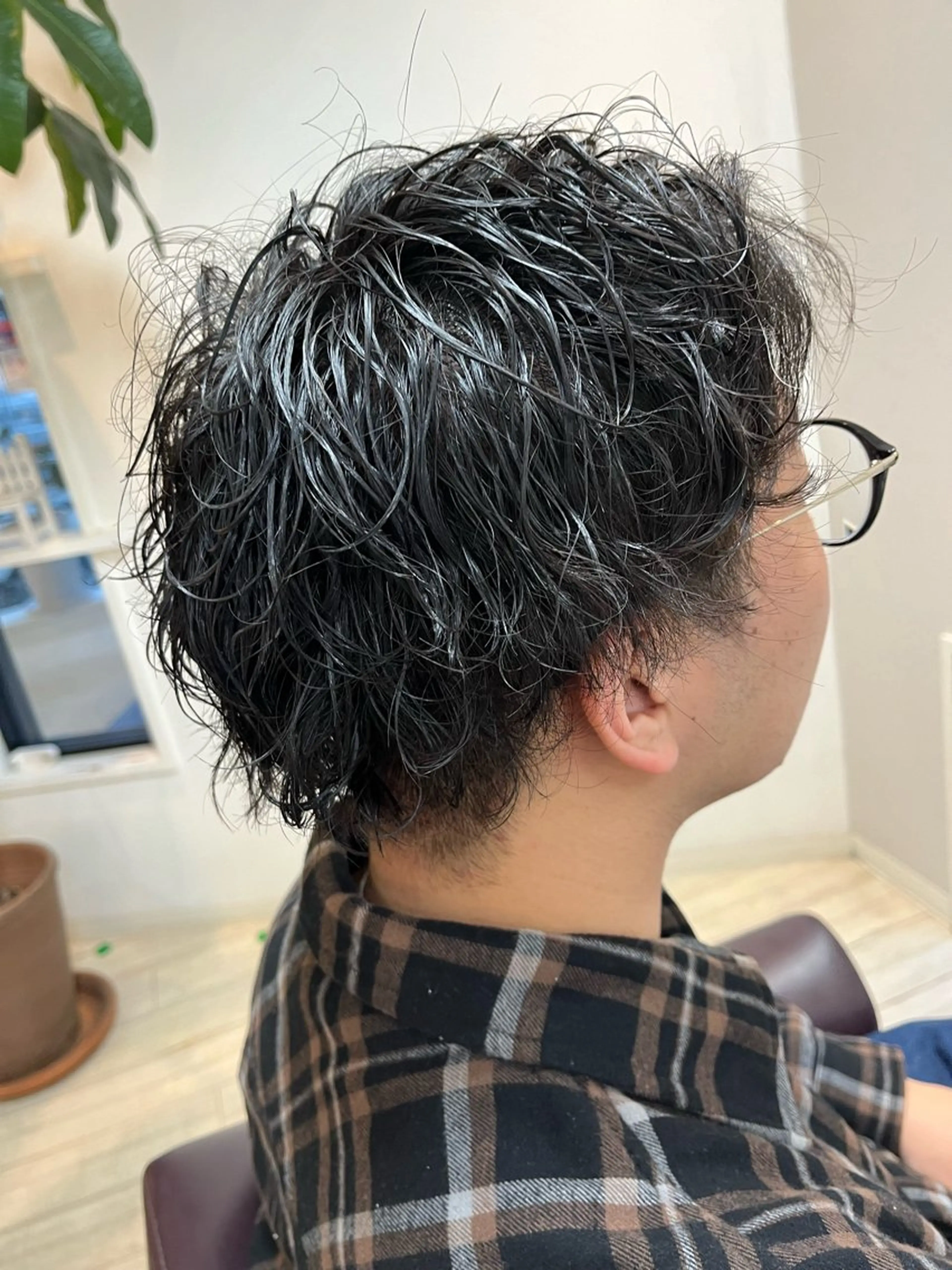 ショート パーマ メンズ 奥野 理香子のヘアスタイル