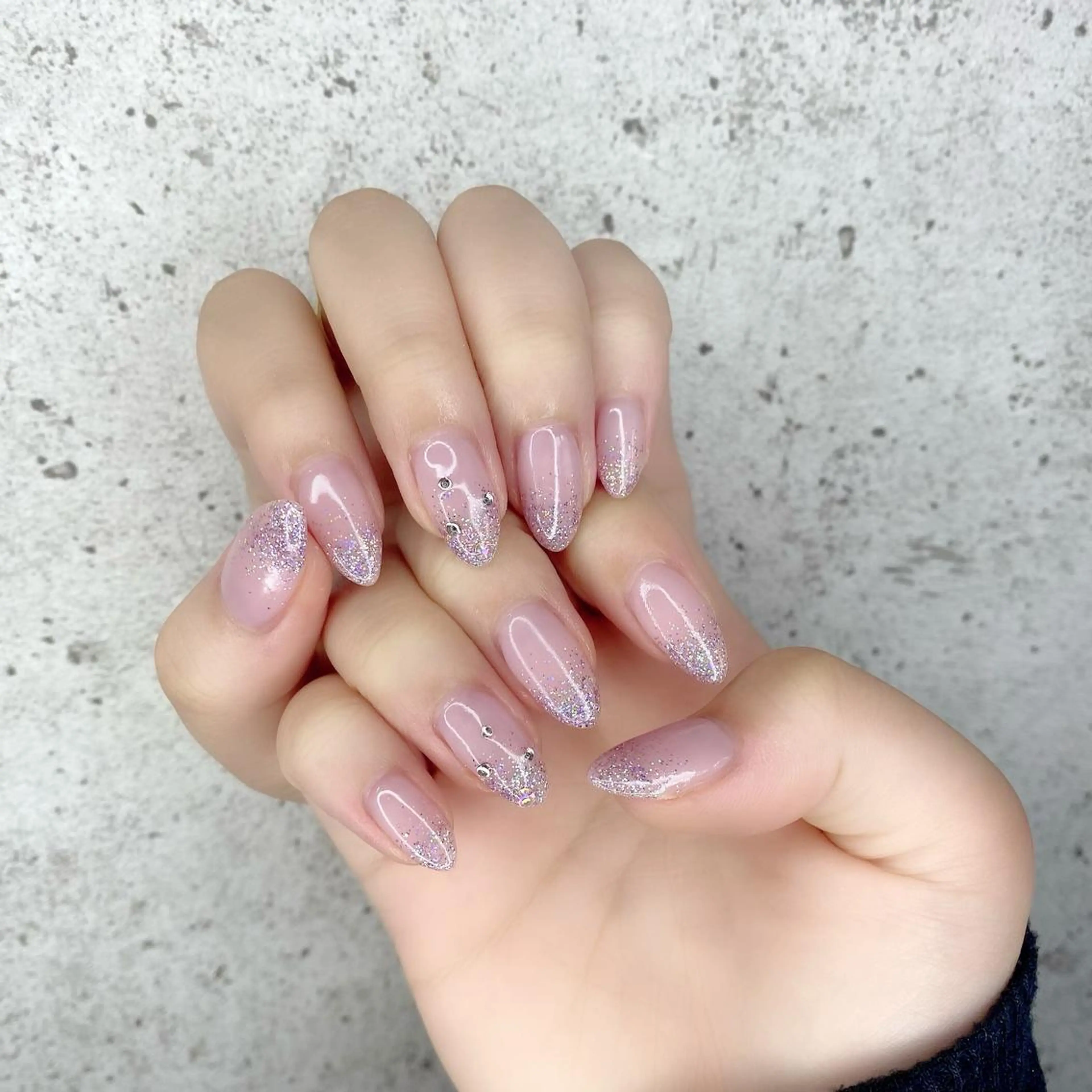 セミロング カラー パーマ ヘアアレンジ メンズ キッズ ネイル マツエク・マツパ アイブロウ グラデーションカラー パープルカラー 眉カラー オーロラネイル グラデーション ハンドネイル Salon Ｋのネイルデザイン