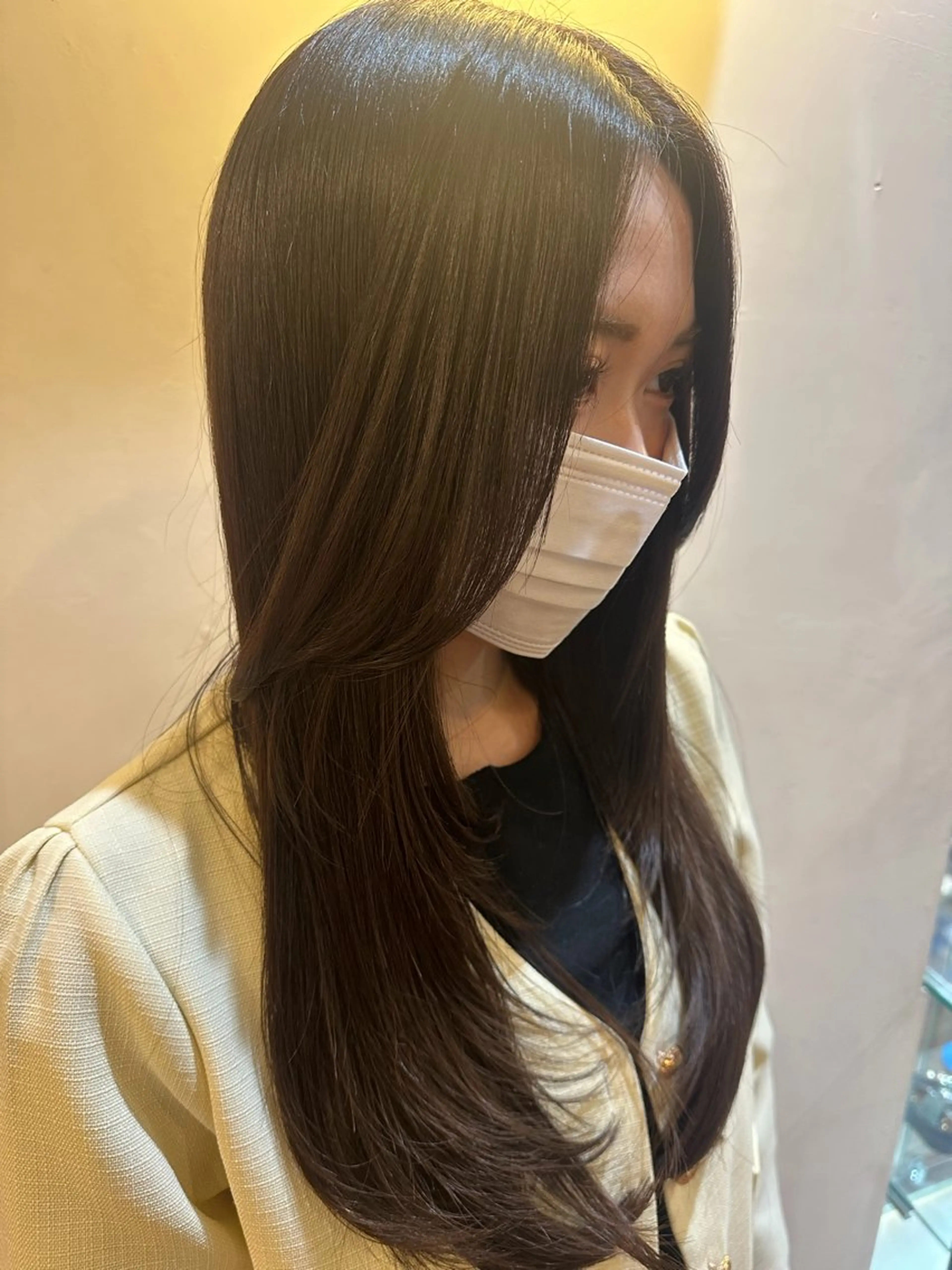 ロング 顔周りカット レイヤーカット 中条 元優のヘアスタイル