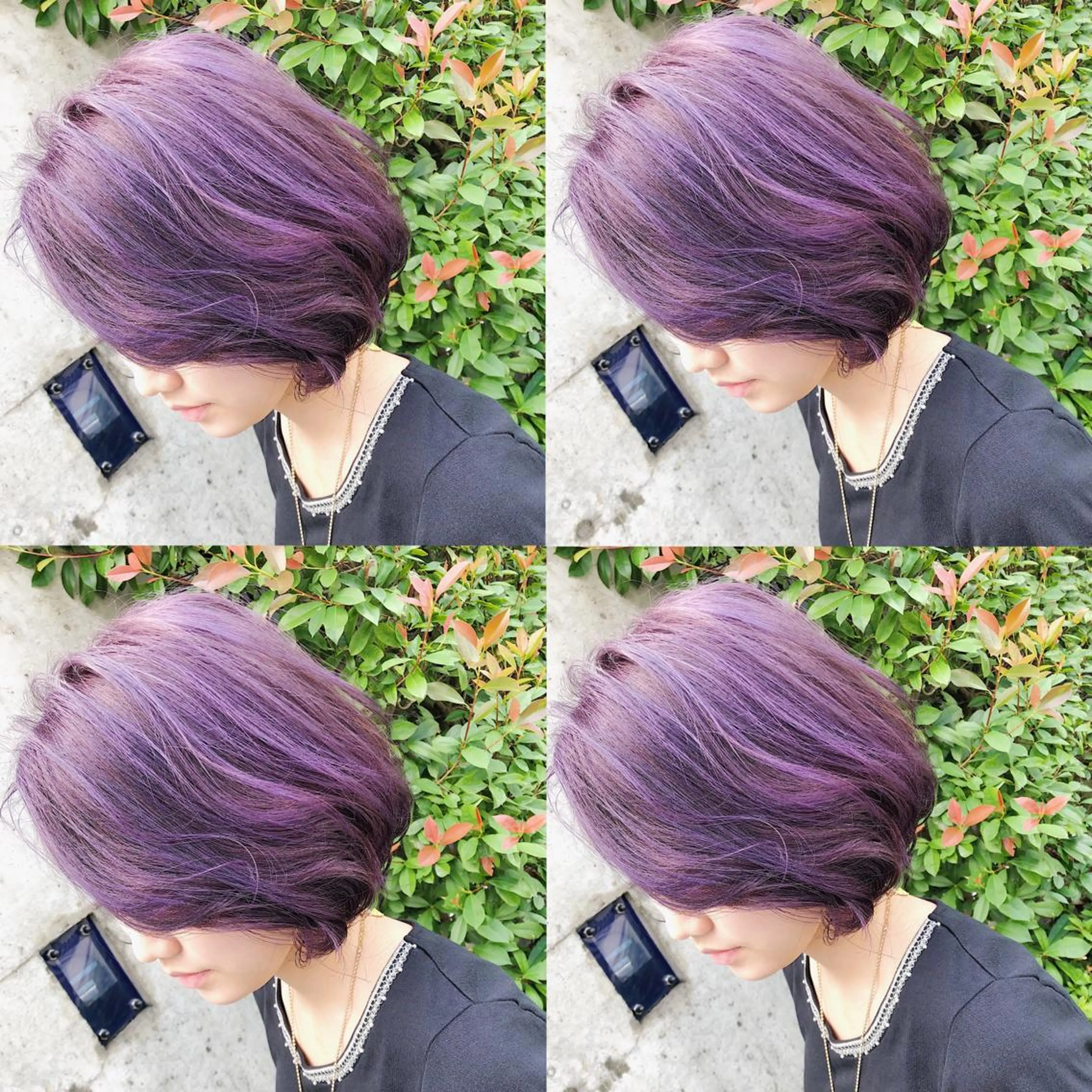 ショート カラー ヘアアレンジ メンズ キッズ カット ヘアカラー トリートメント 💟Chloe原宿店 🩶ハイトーンのヘアスタイル