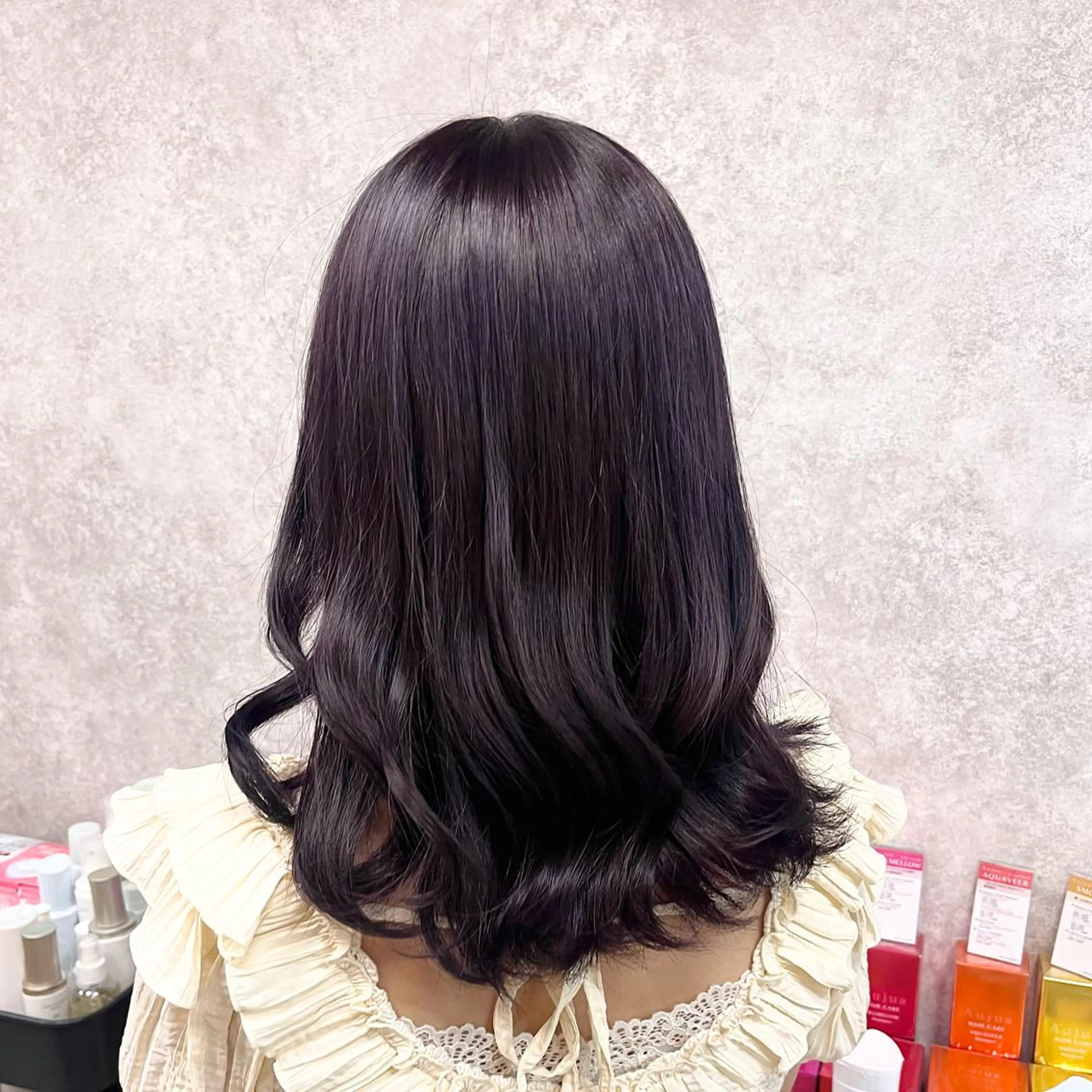 セミロング カラー あ あのヘアスタイル