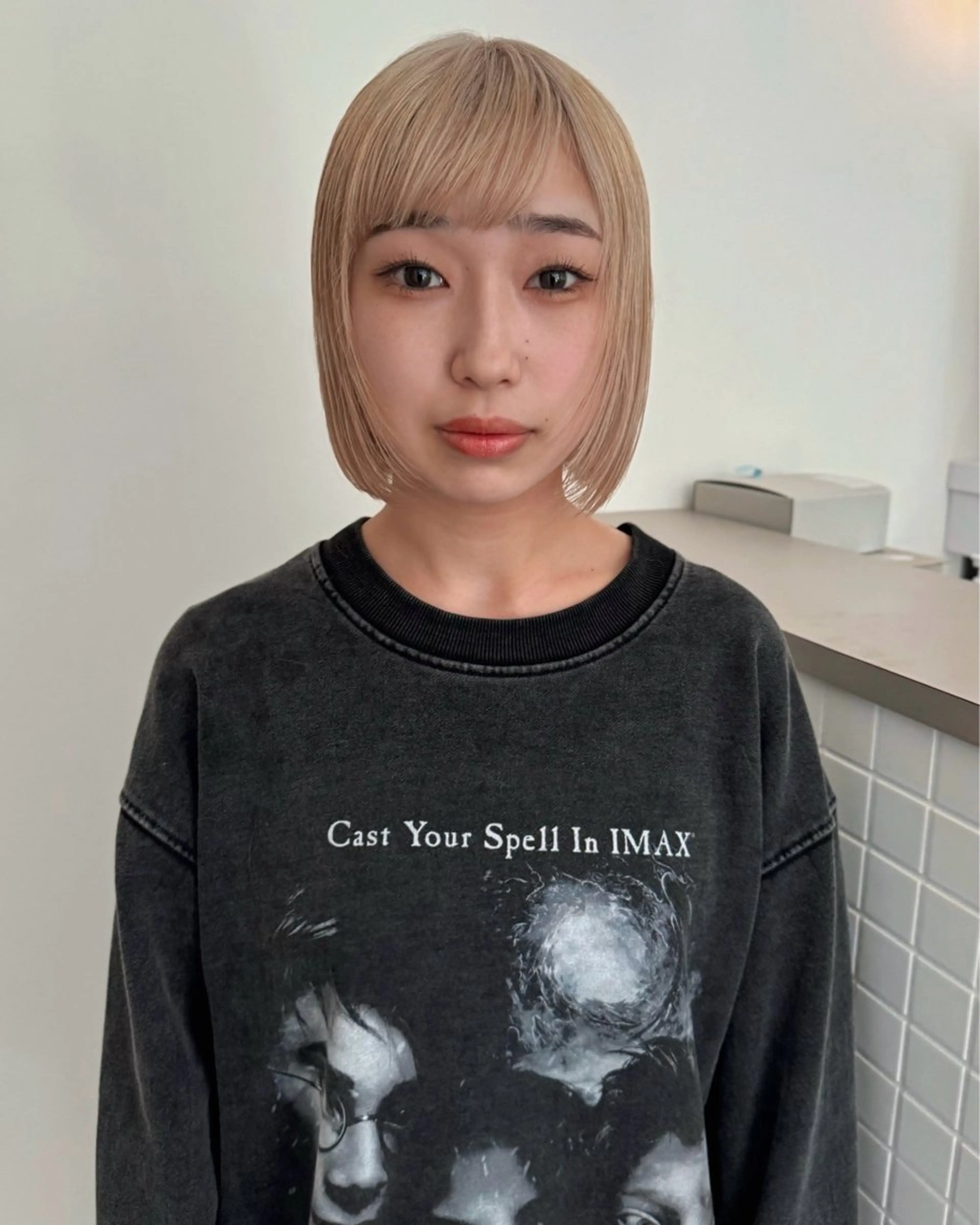 ショート カラー ベージュカラー カット ヘアカラー トリートメント デザイン/ブリーチ Kaito🐩/栄のヘアスタイル