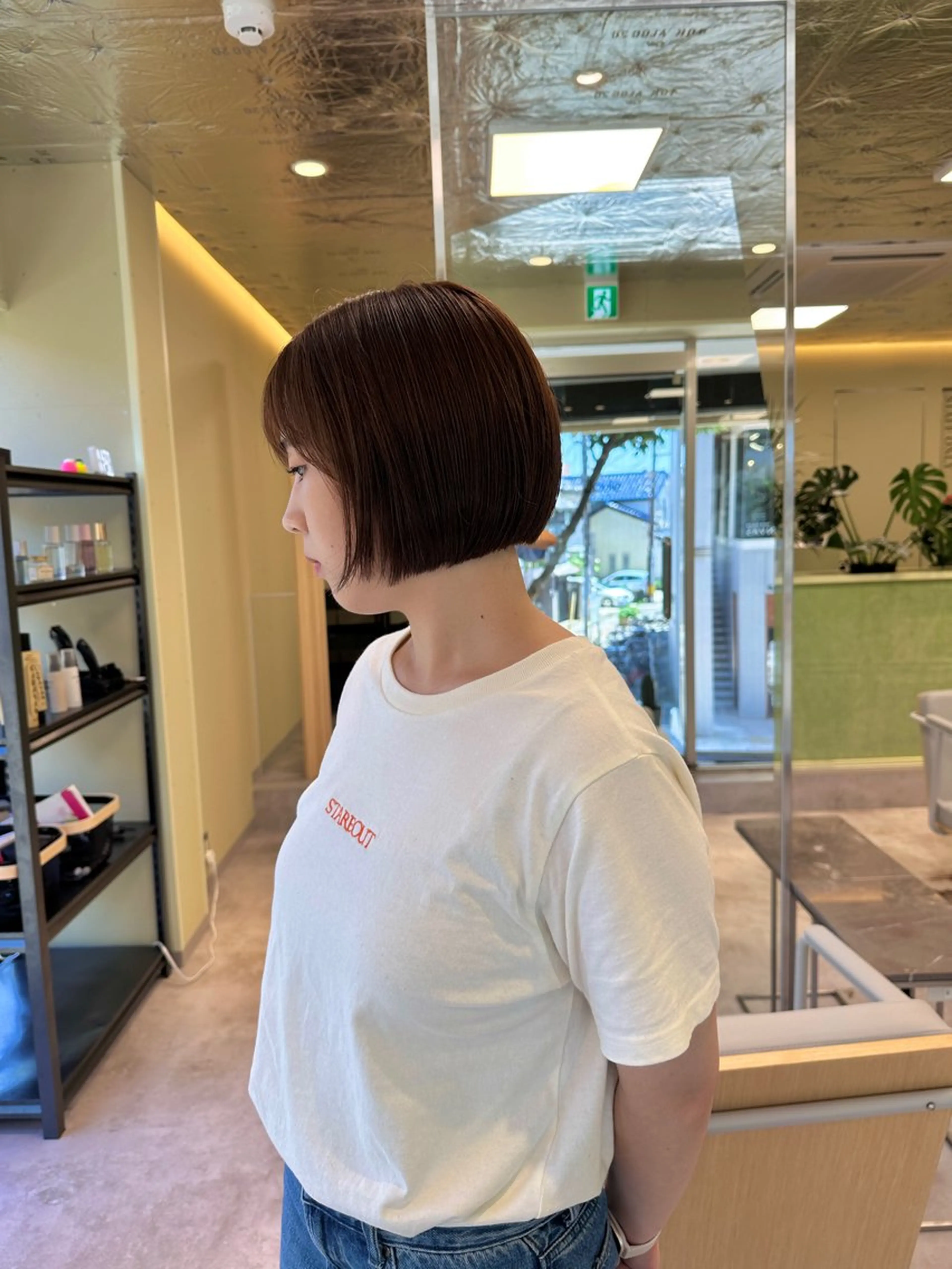 ショート カット ヘアカラー ボブ/ぱつっとボブ/ 谷口 海星のヘアスタイル