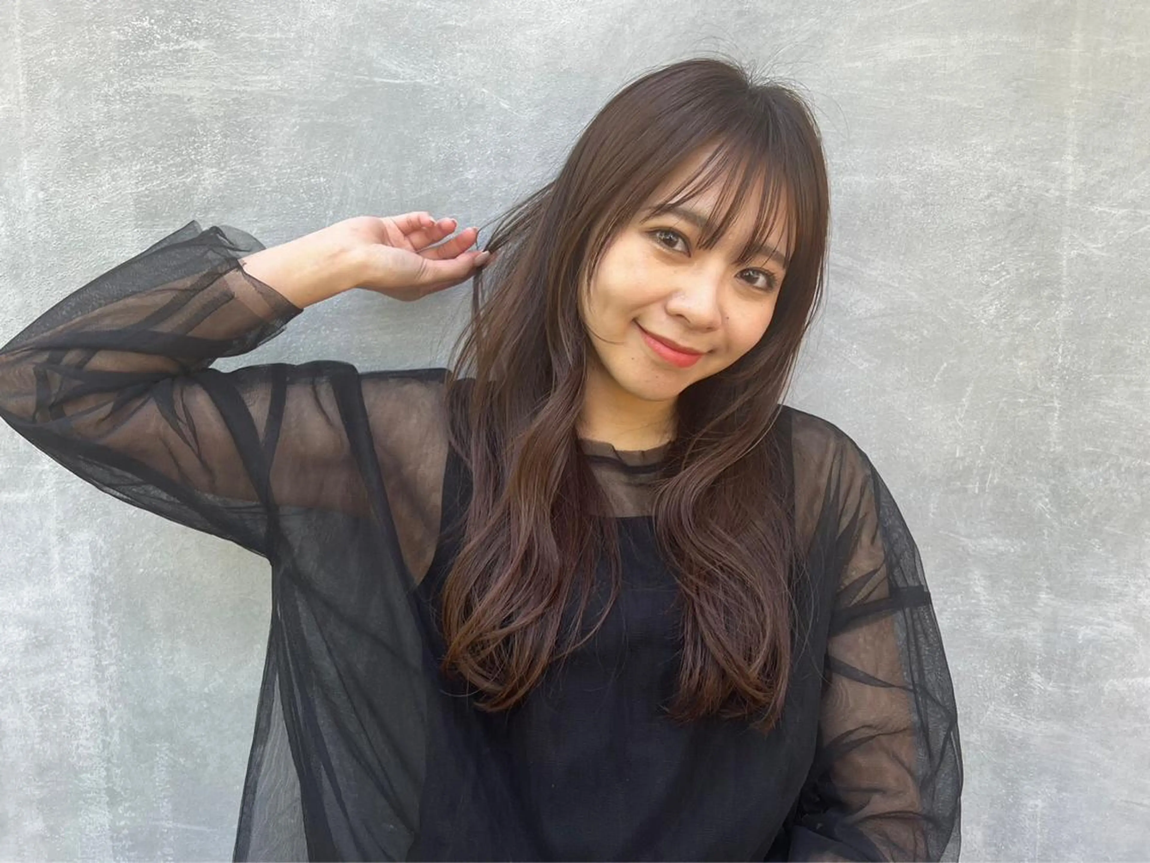 ロング 青田 明日海のヘアスタイル