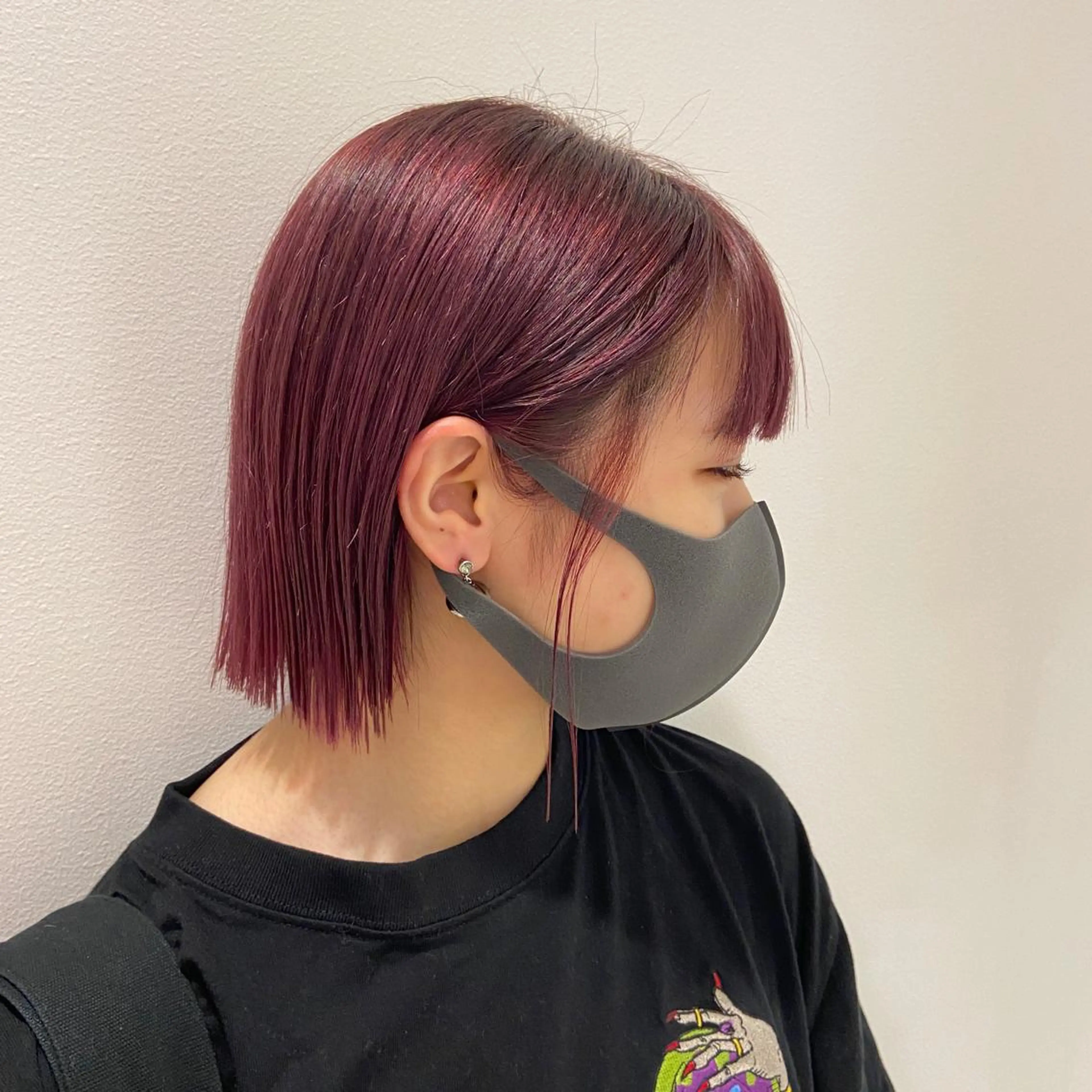 ショート カラー ヘアアレンジ ラベンダーカラー ピンクカラー ピンクラベンダー ボブ レイヤーカット指名 No.1💖マユカのヘアスタイル