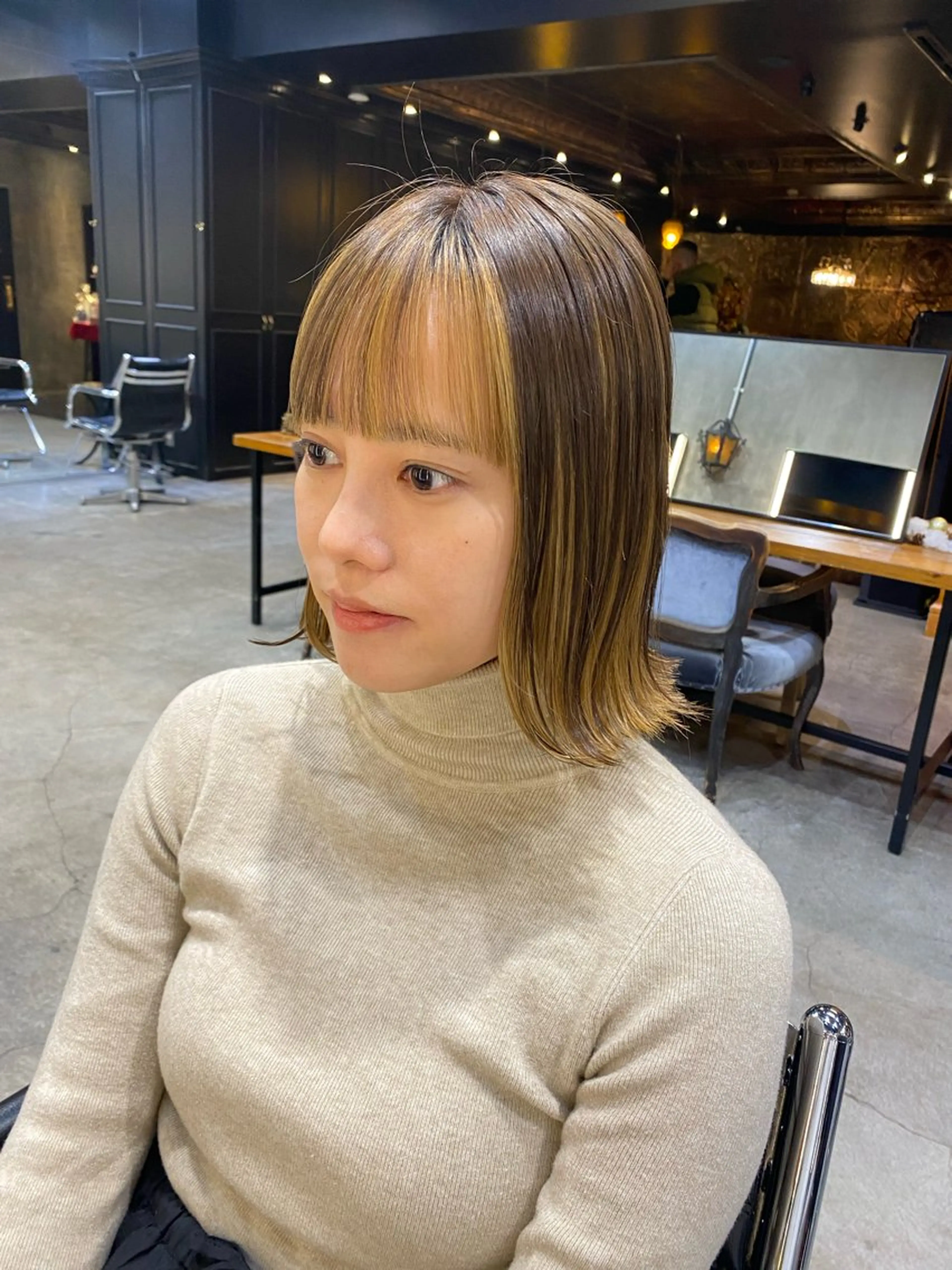 カラー ブリーチ ケアブリーチ Ms.CHARM所属・透明感カラー🌿 グレージュ🐺陽介のヘアスタイル