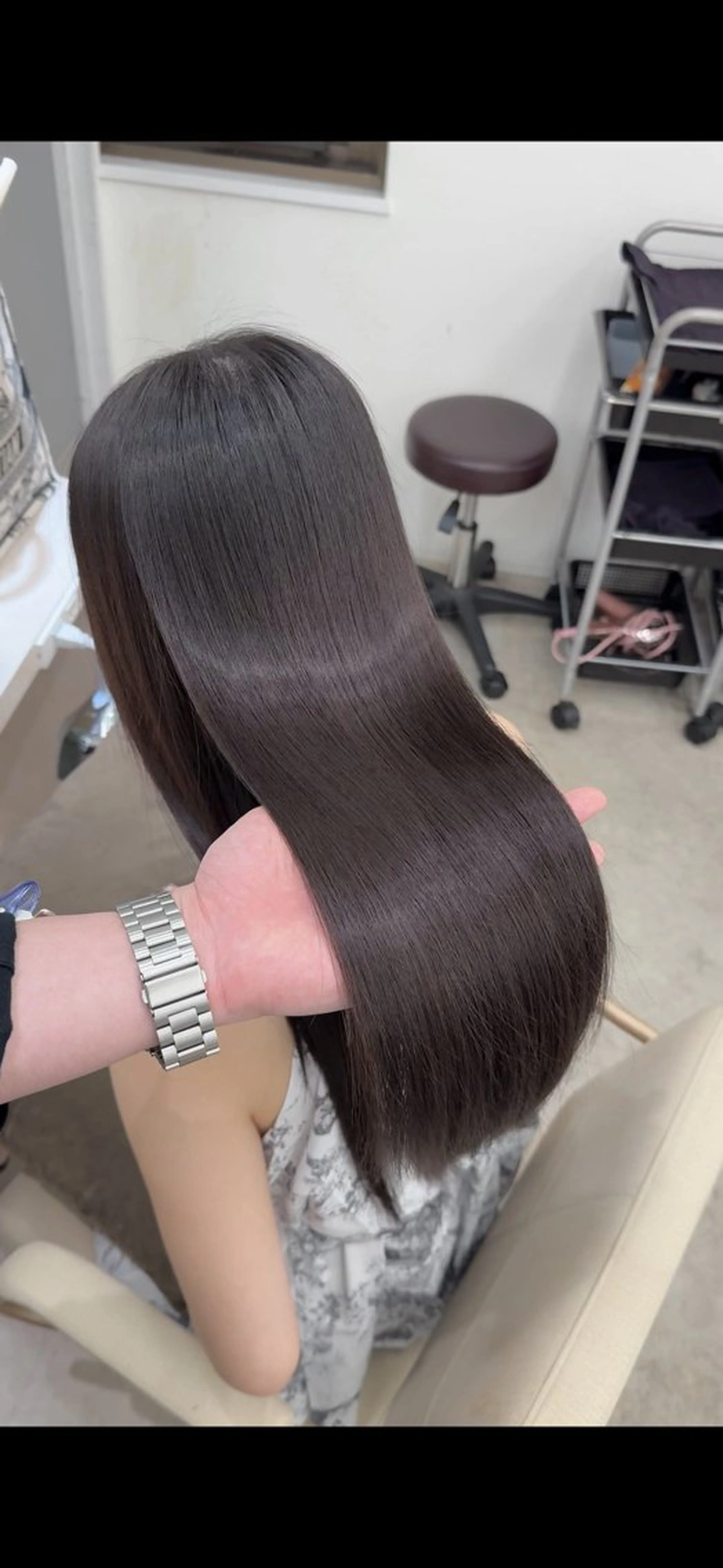 ロング 髪質改善 縮毛矯正 トリートメント 酸性ストレート カット 縮毛矯正 トリートメント 髪質改善×縮毛矯正 Core 片山健太のヘアスタイル