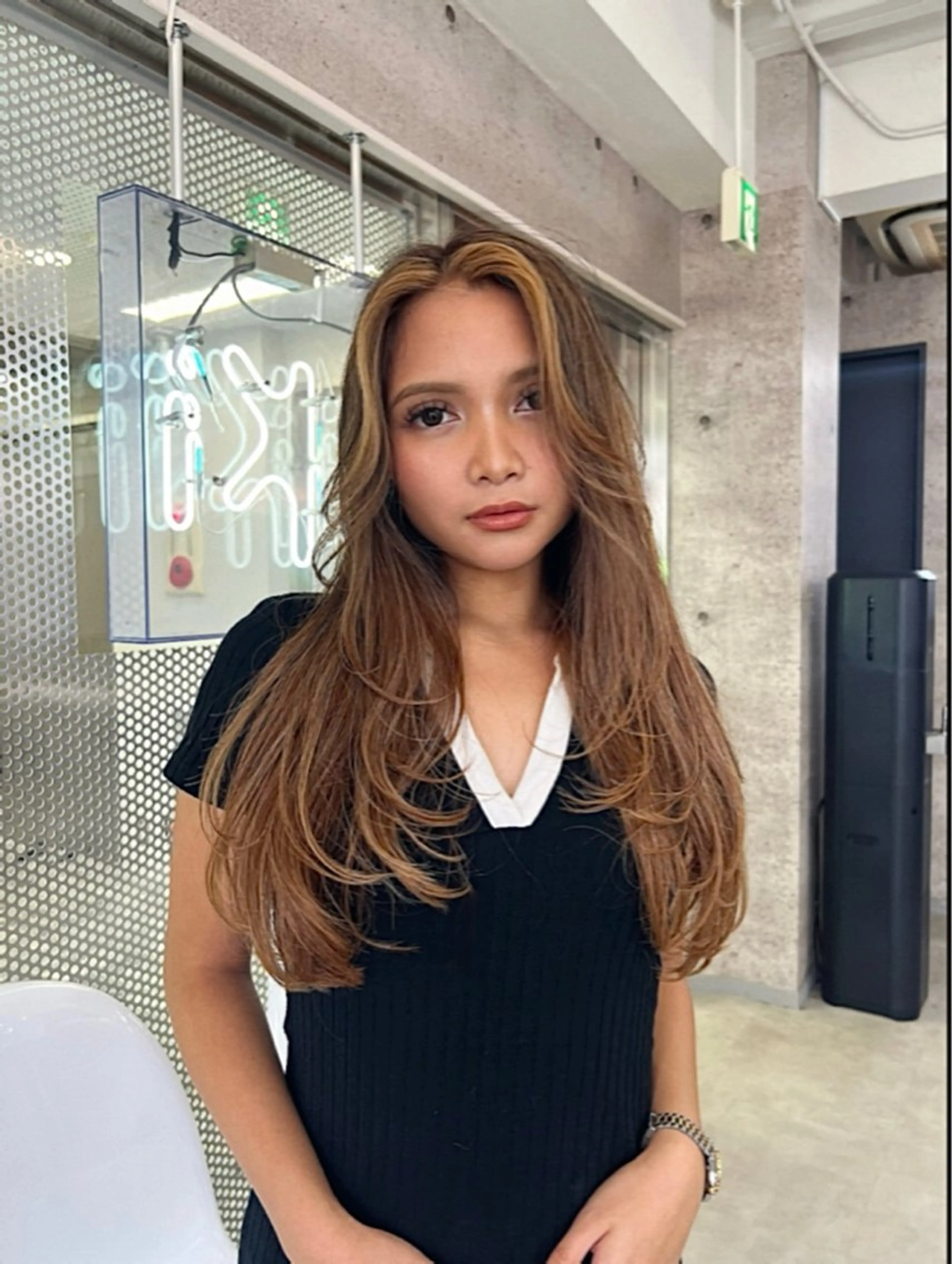 ロング アンナ🦋海外ヘア バレイヤージュのヘアスタイル