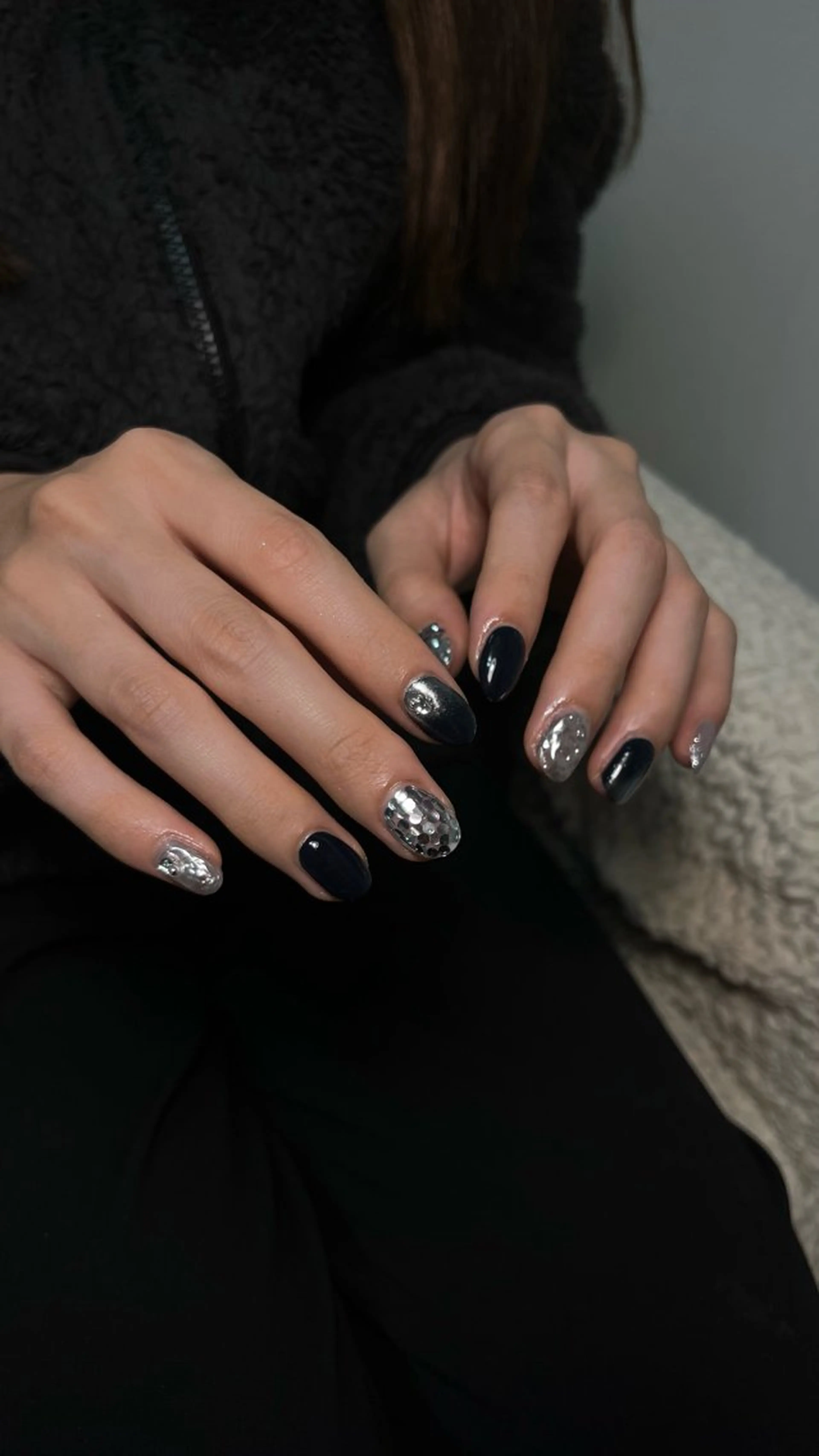 ネイル アートネイル 持ち込み ネイビー nailsalon 702  小夏のネイルデザイン