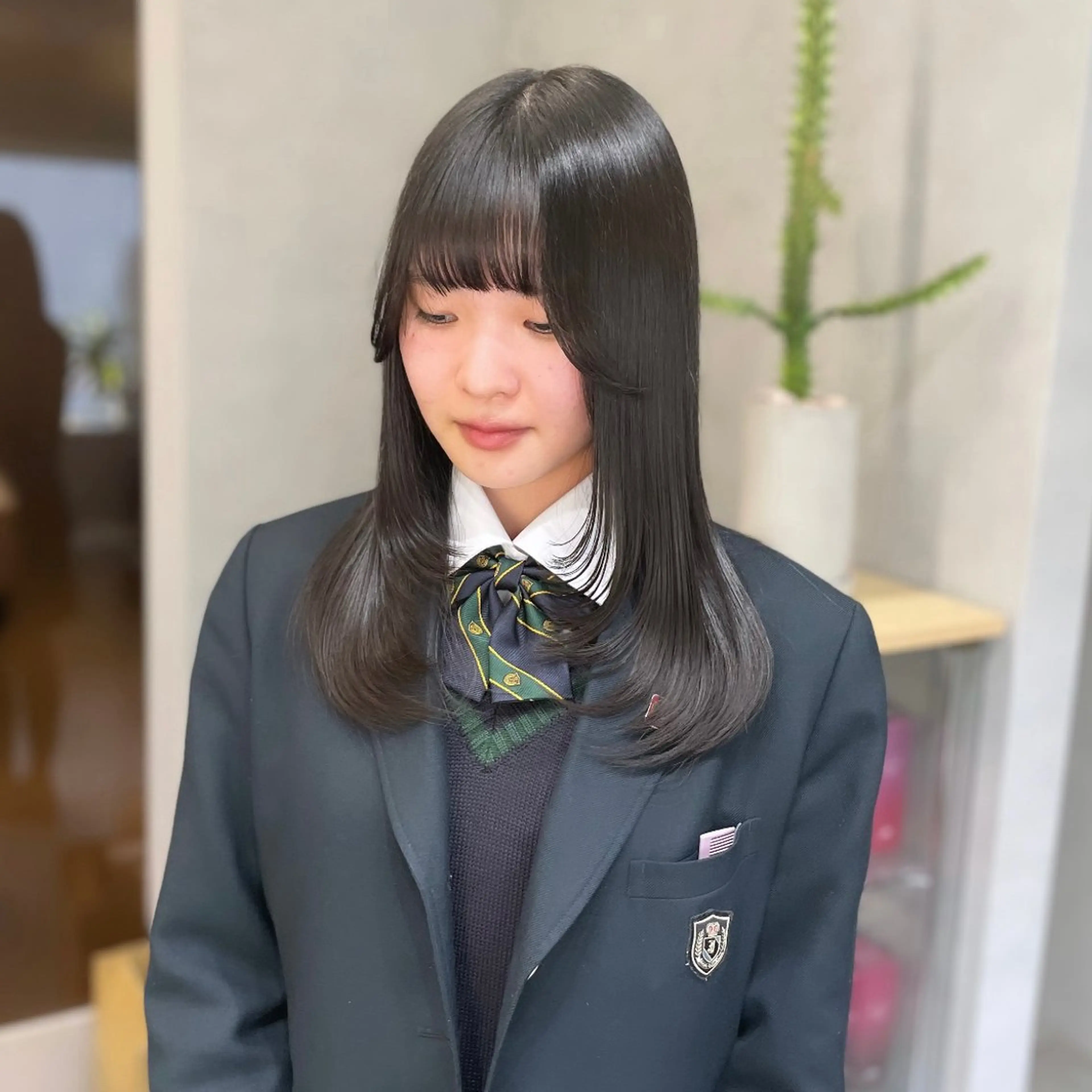 セミロング レイヤーカット カット Rui/透明感カラー 暖色/レイヤーカットのヘアスタイル