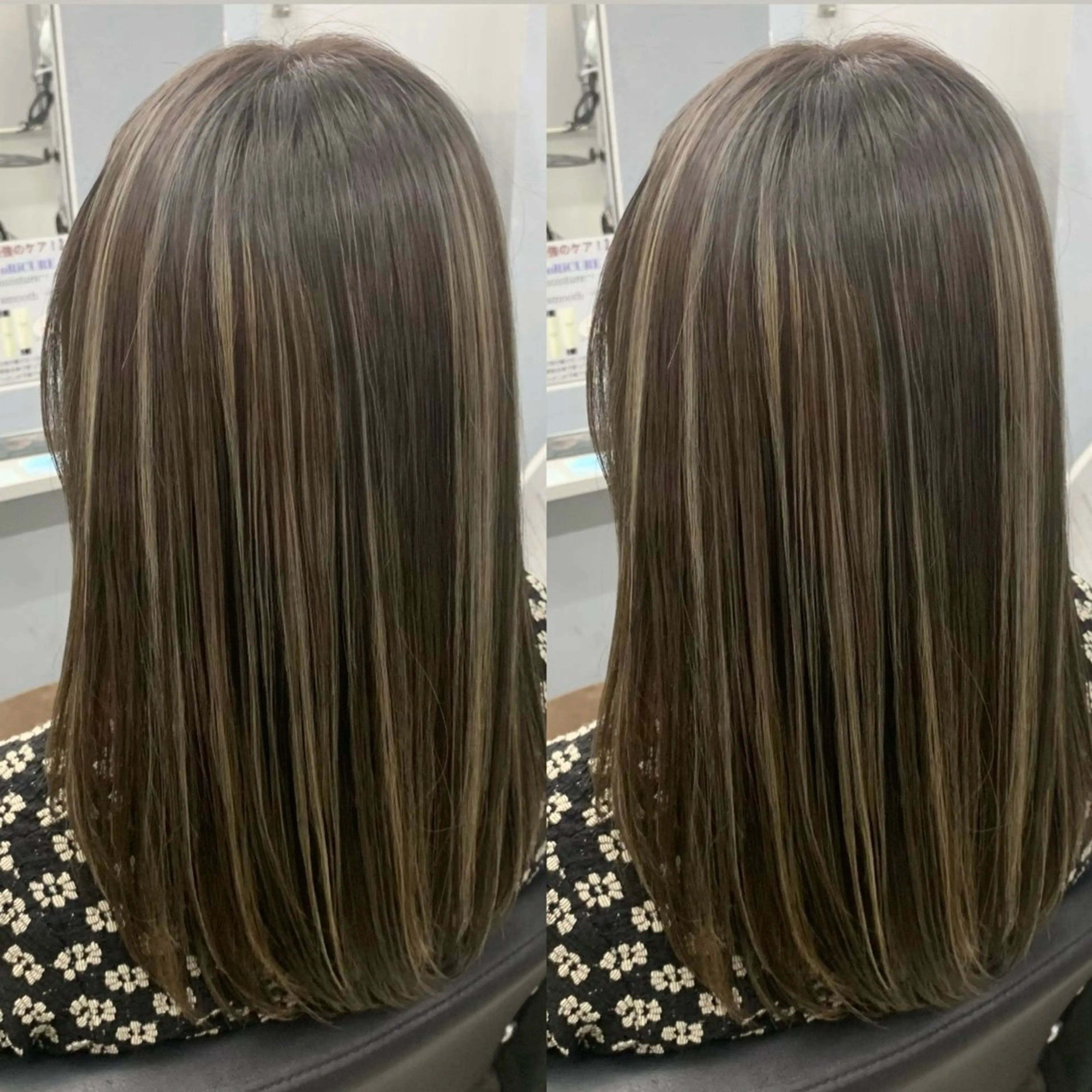 セミロング ブリーチ無しカラー✨ 美鈴のヘアスタイル