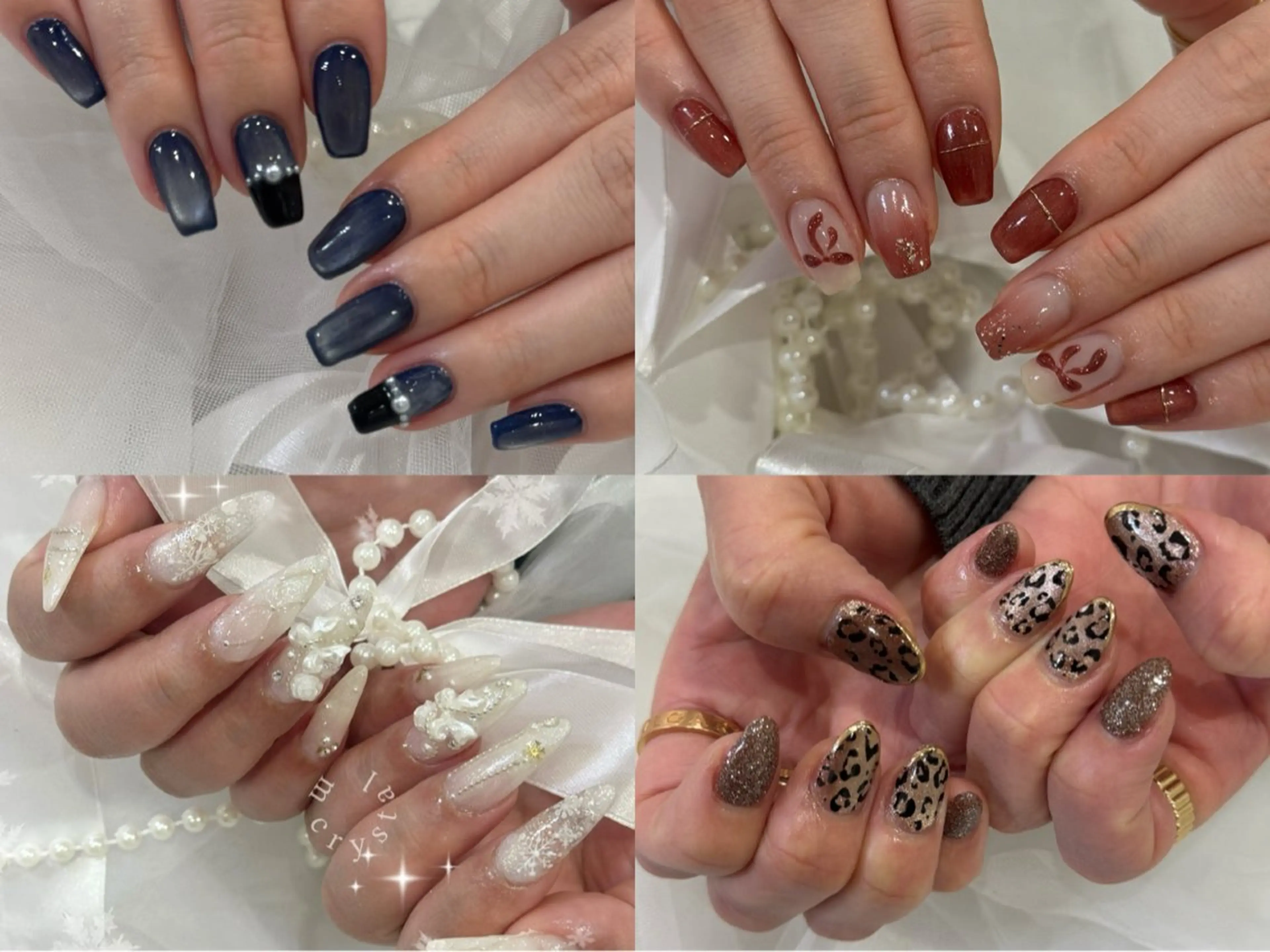 セミロング ハンドネイル Nailsalon M-crystalのネイルデザイン