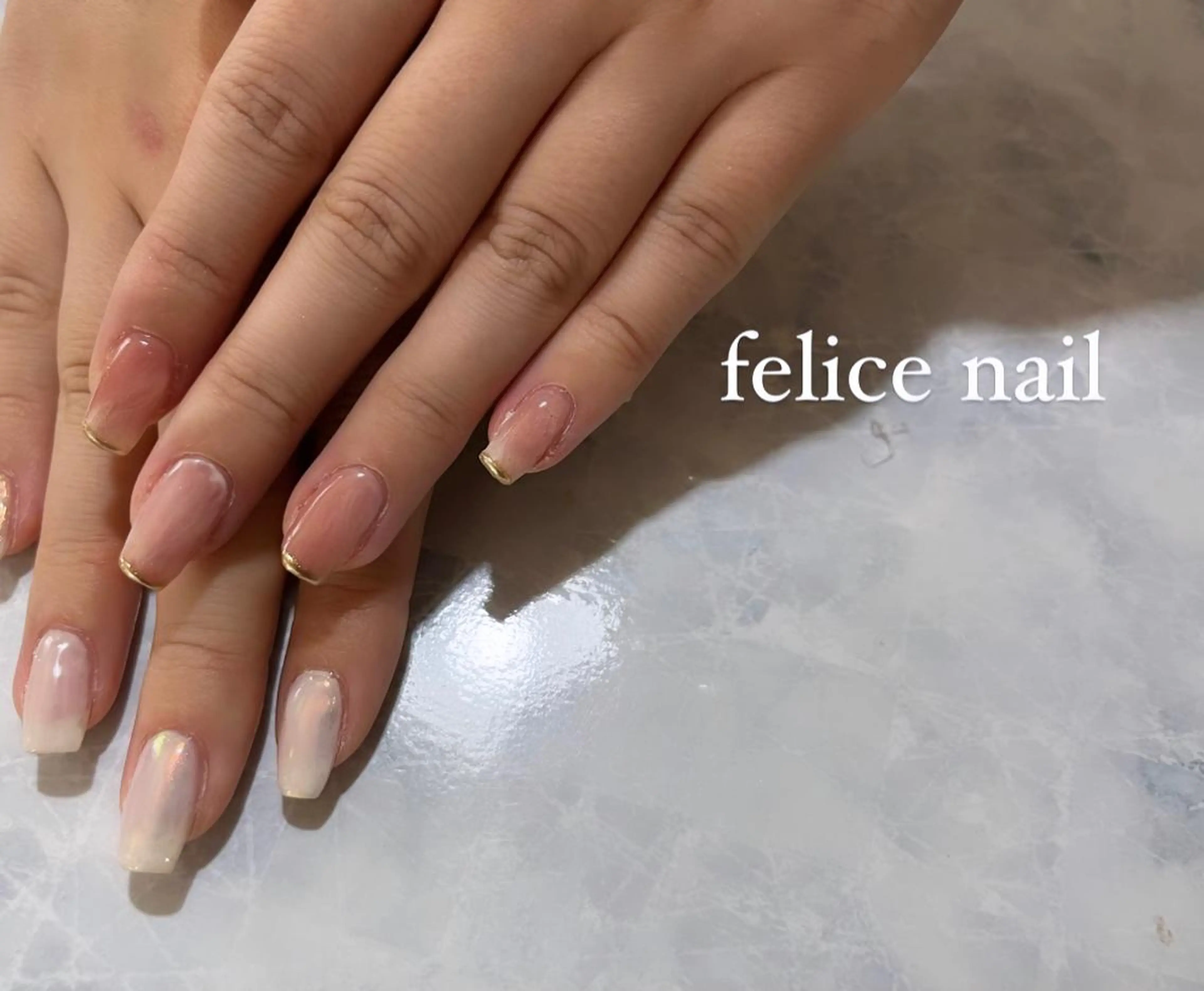 ネイル ミラーネイル 持ち込み felice nailのネイルデザイン