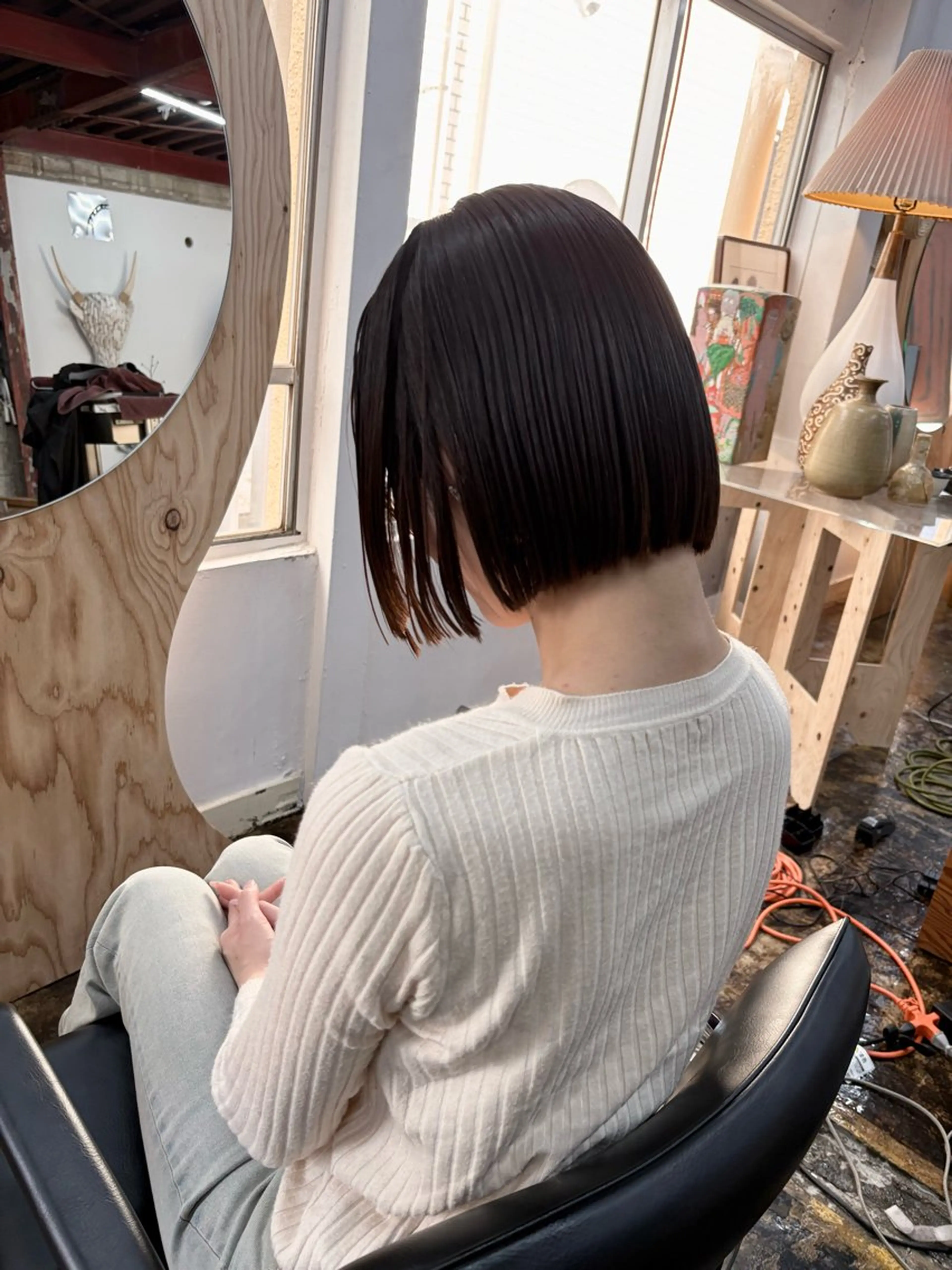 ミディアム 縮毛矯正 cupra所属・カワクボ ソラのヘアスタイル