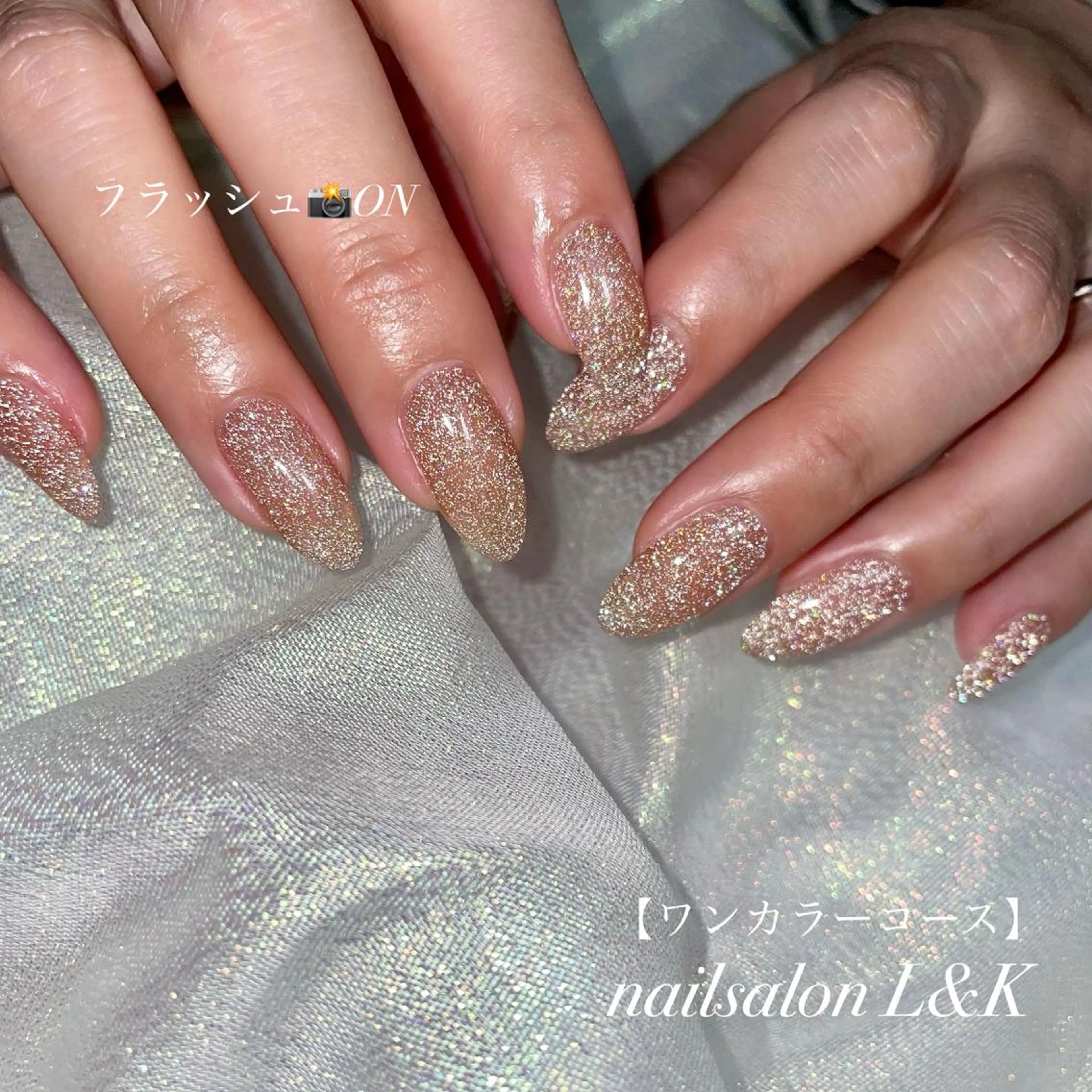 ネイル フラッシュネイル ワンカラーネイル ハンドネイル nailsalon L&Kのネイルデザイン