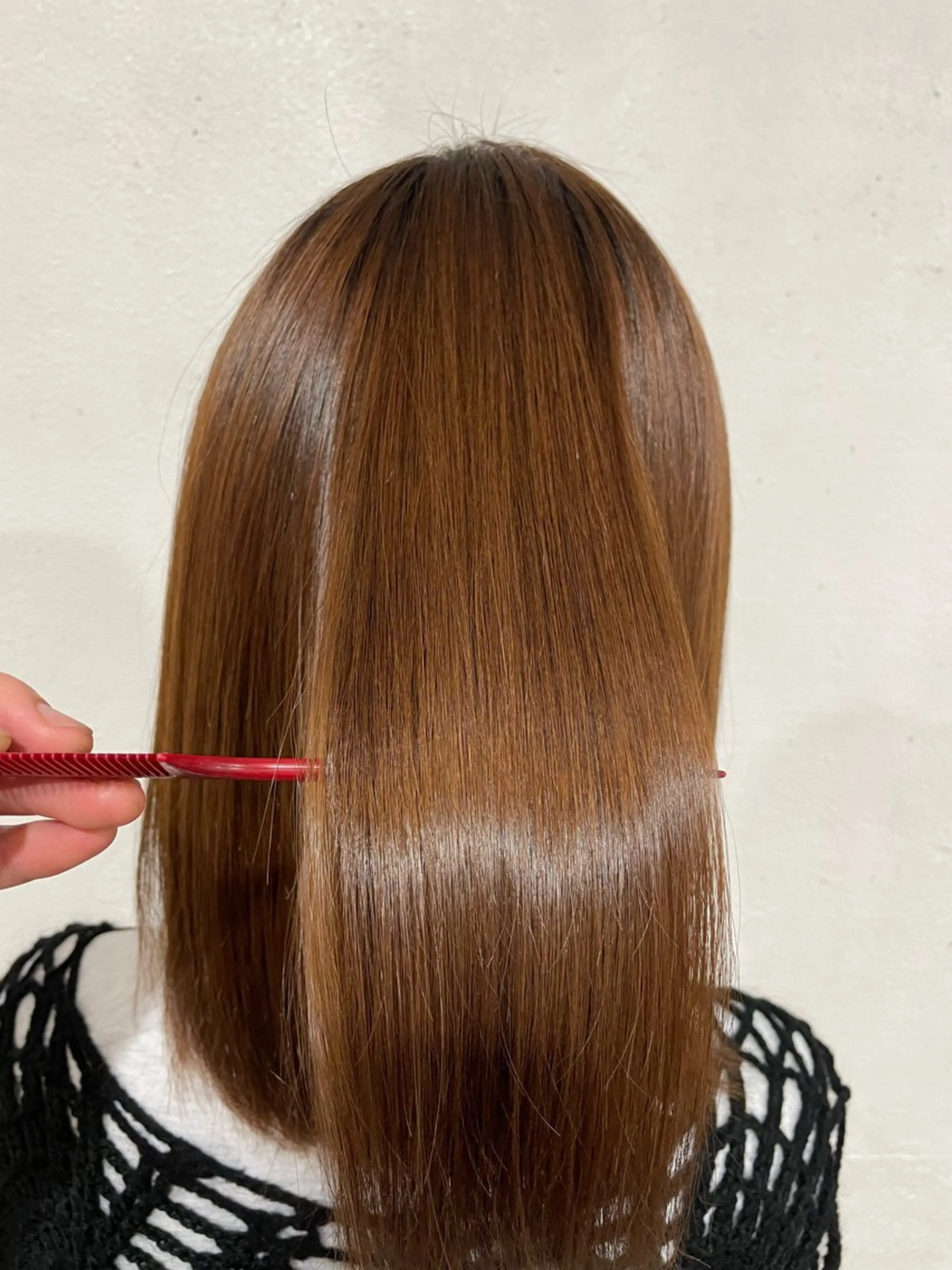 セミロング パーマ セミロングパーマ 髪質改善 縮毛矯正 ストレートパーマ 【お洒落パーマ】 Elme　肥塚康汰郎のヘアスタイル