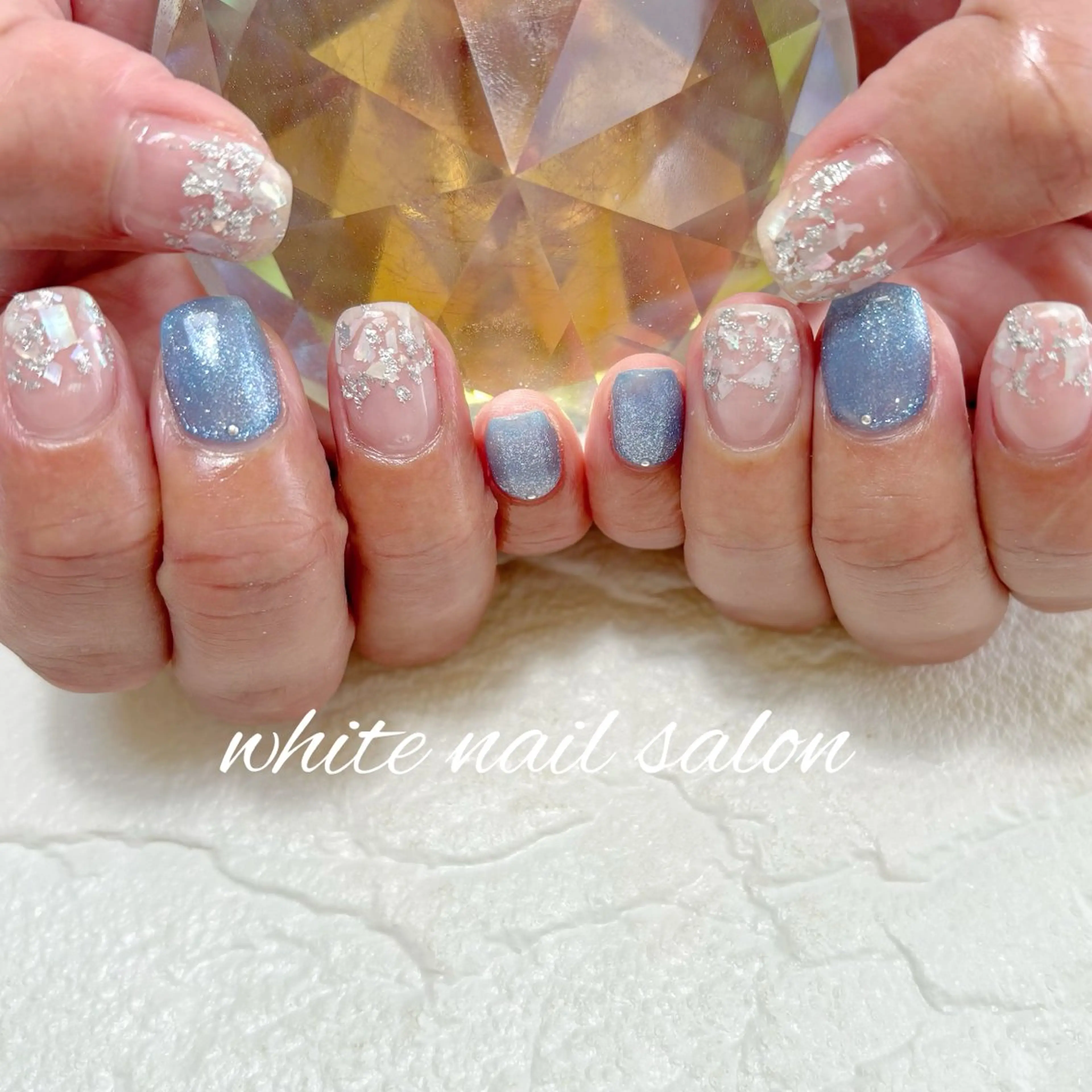 ネイル フットネイル ラメ(グリッター) ハンドネイル white nail salonのネイルデザイン