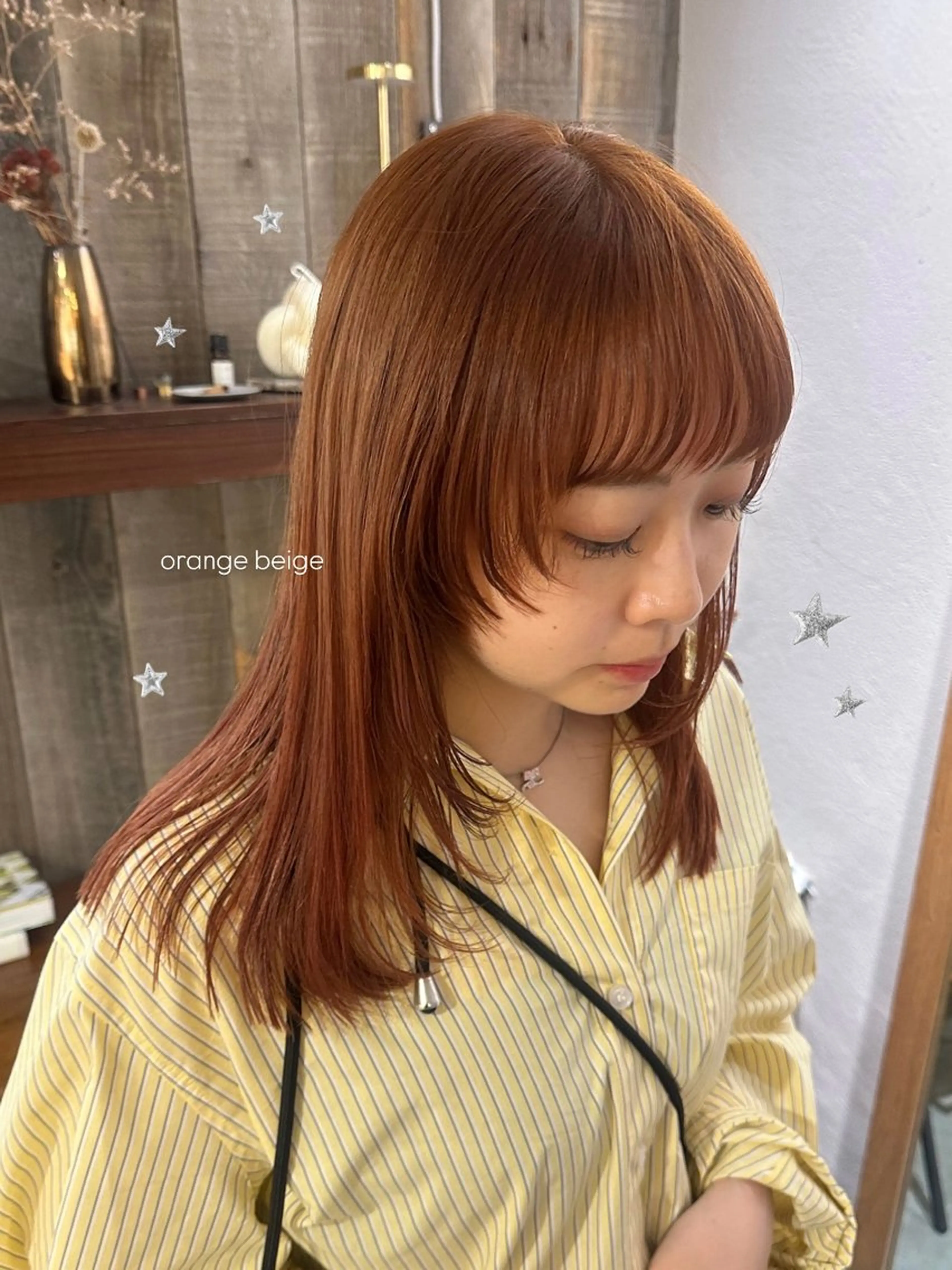 セミロング カラー カット ヘアカラー トリートメント 暖色カラー/レイヤー 🌙 オノユリカのヘアスタイル
