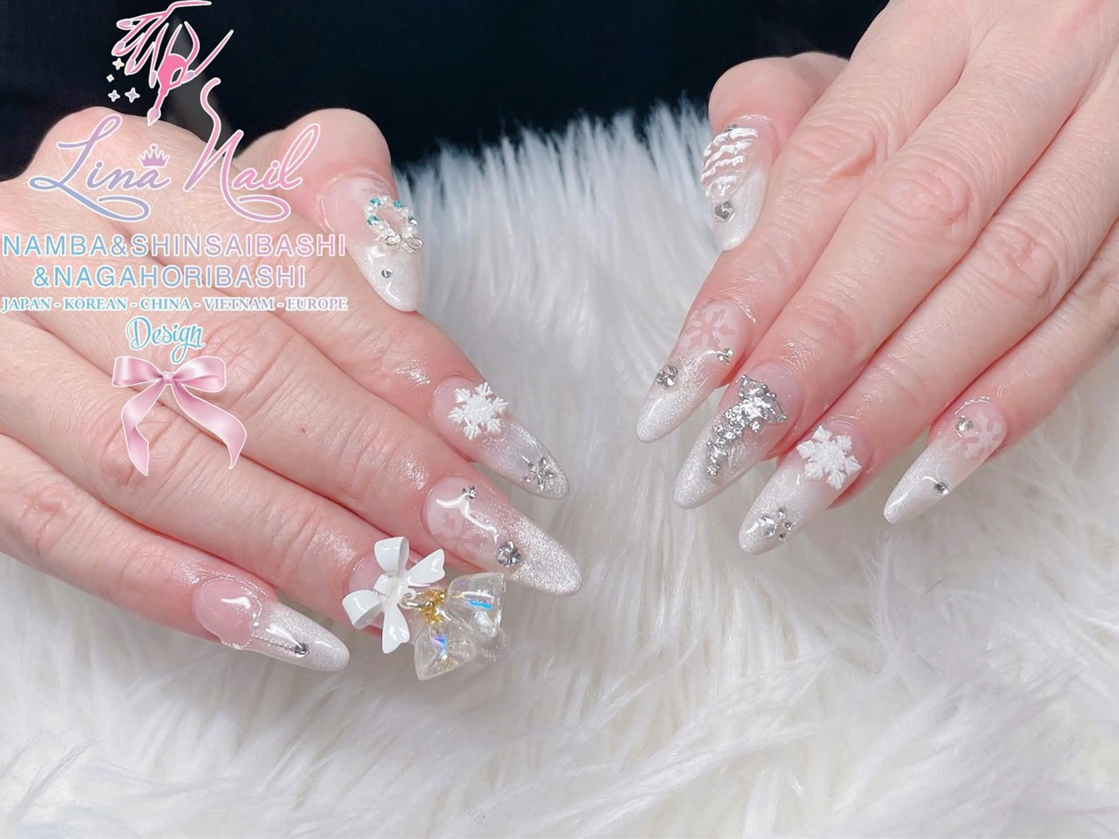 ネイル チークネイル 桜ネイル フラッシュネイル フットネイル ジェルネイル ハンドネイル ７９LINA NAIL 心斎橋店所属・リナネイル アメ村心斎橋店のネイルデザイン