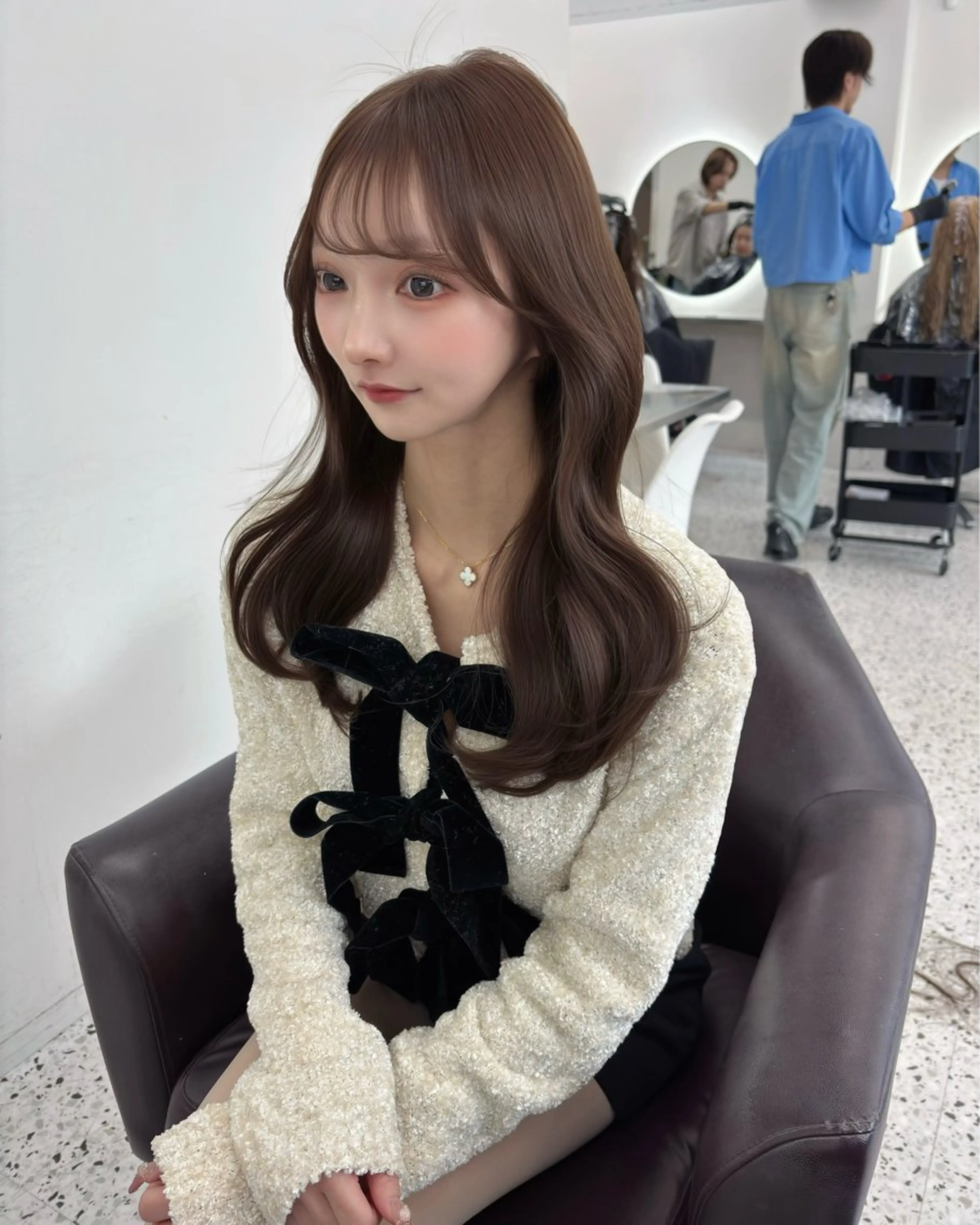 ロング カラー パーマ ヘアアレンジ レイヤーカット カット ヘアカラー トリートメント 🌸グレージュ/ ベージュ🌸yutaのヘアスタイル