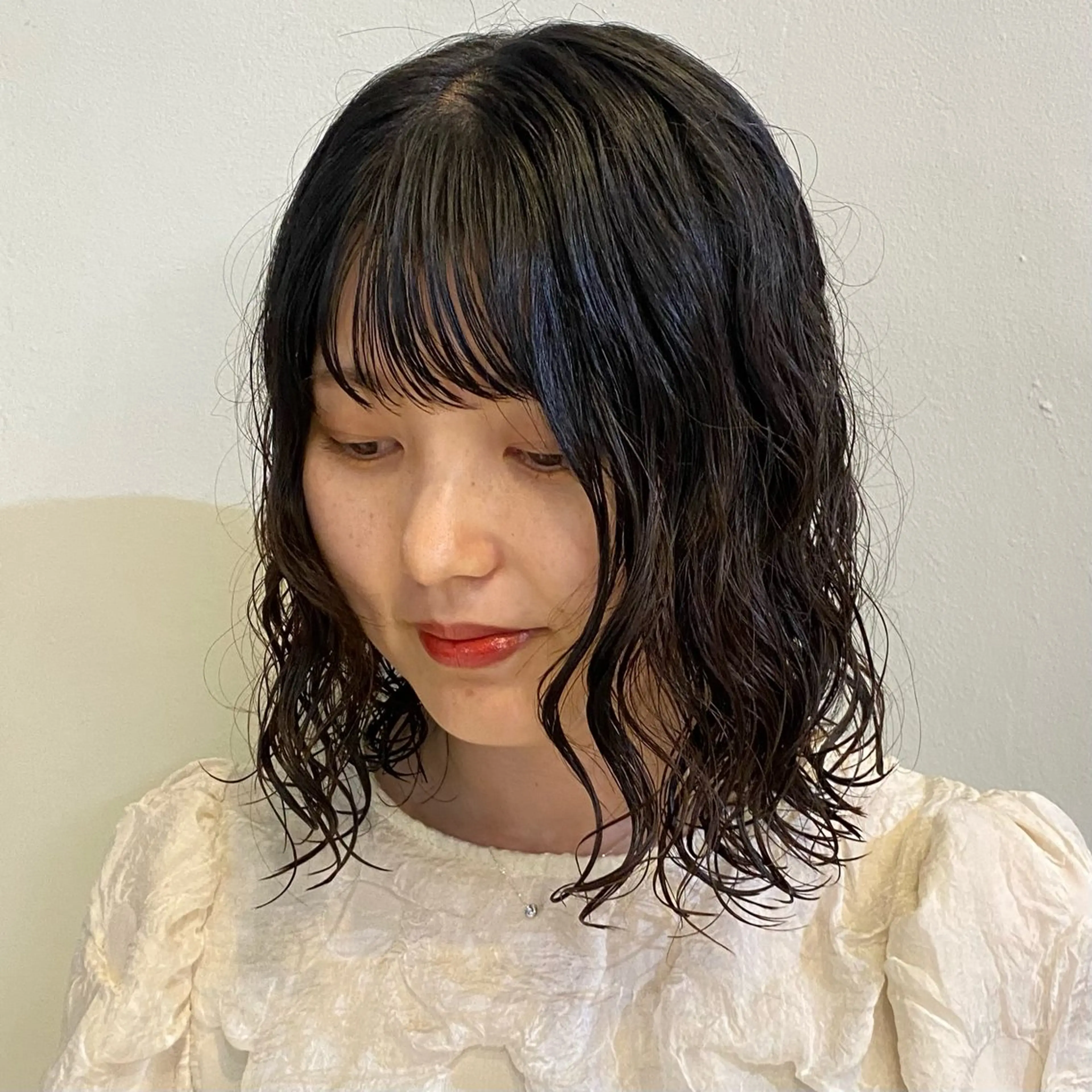 ミディアム カラー パーマ Lidee neoのヘアスタイル