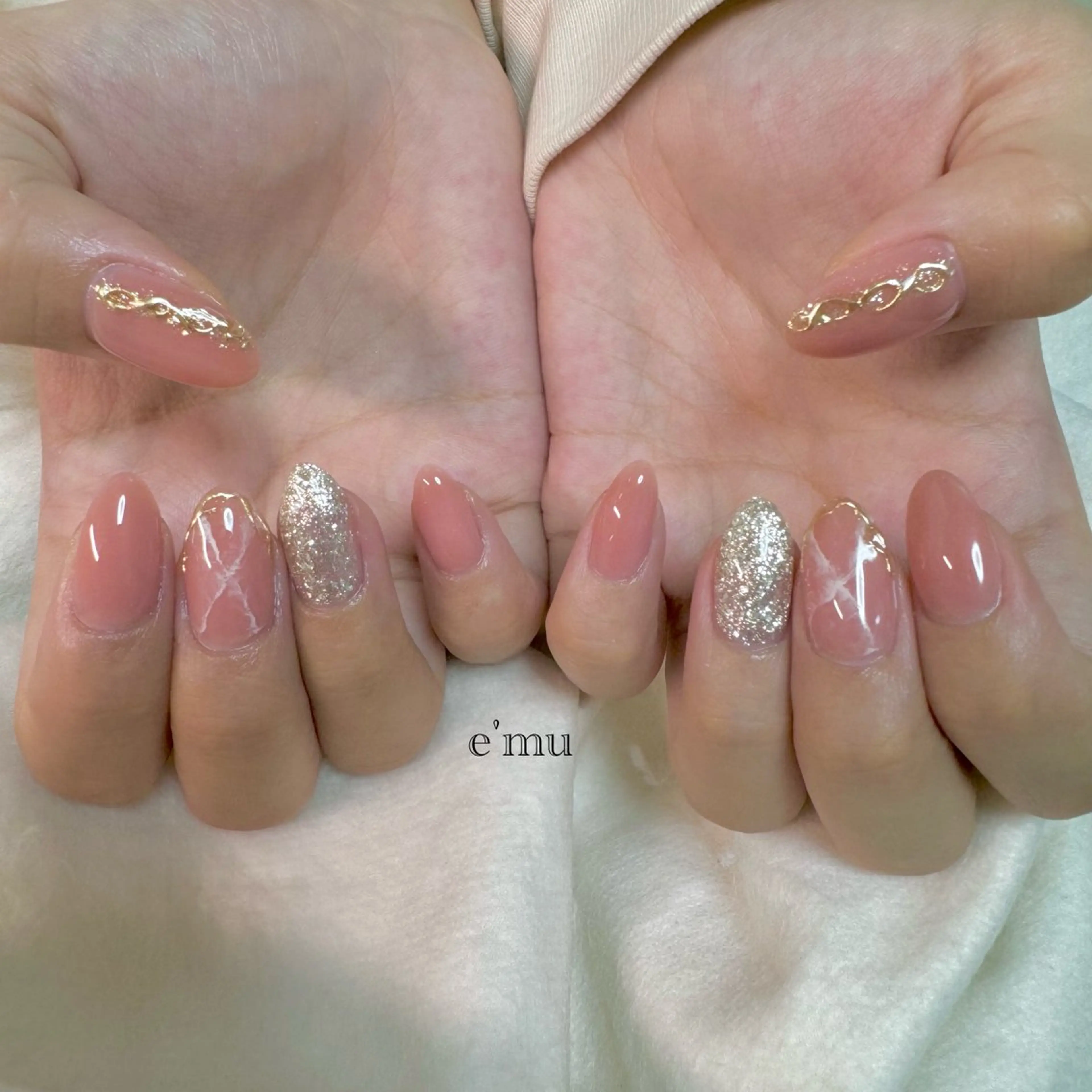 ネイル オフィスネイル ハンドネイル nail salon e'mu💐のネイルデザイン