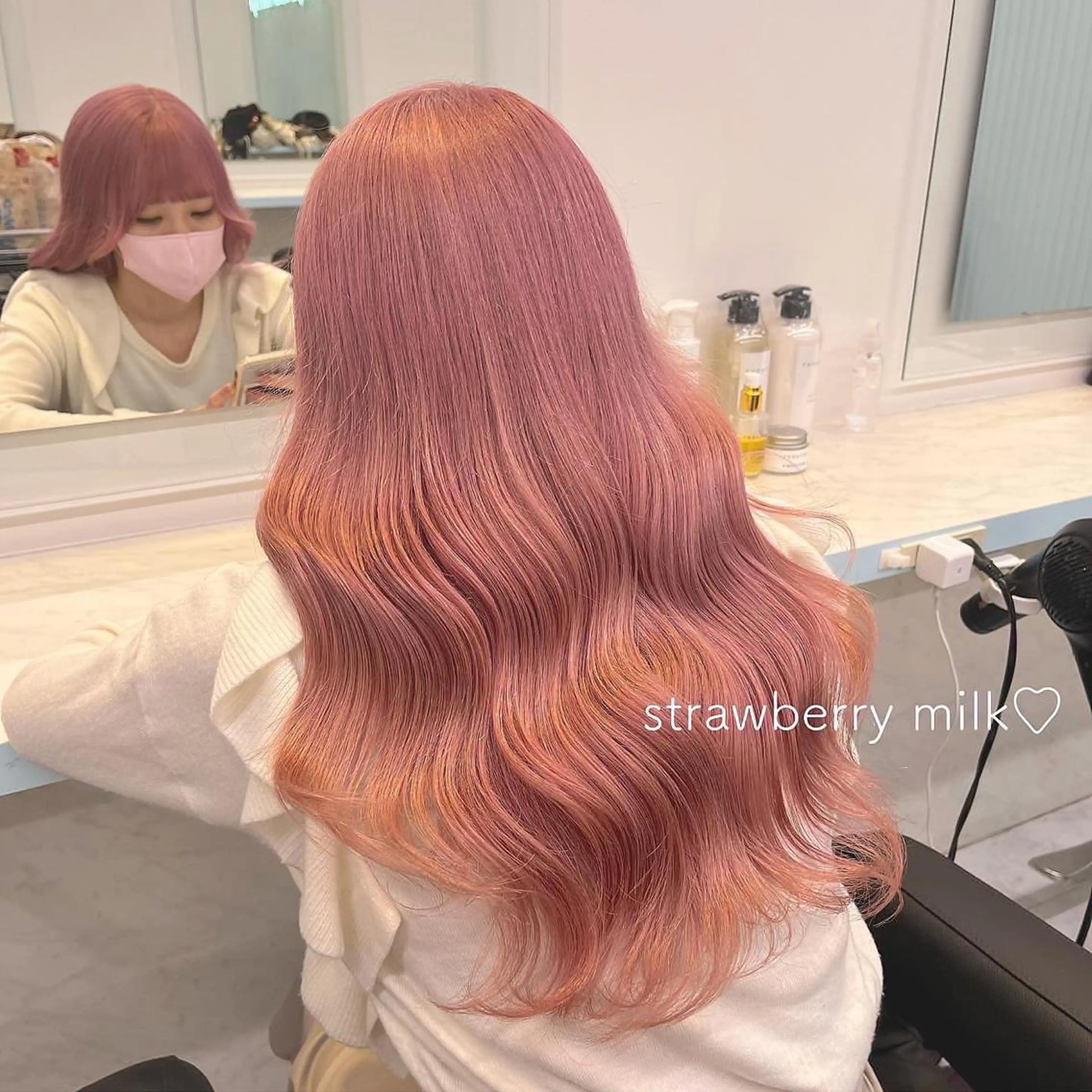 セミロング カラー ヘアアレンジ 愛されカラー🩷 はるなのヘアスタイル