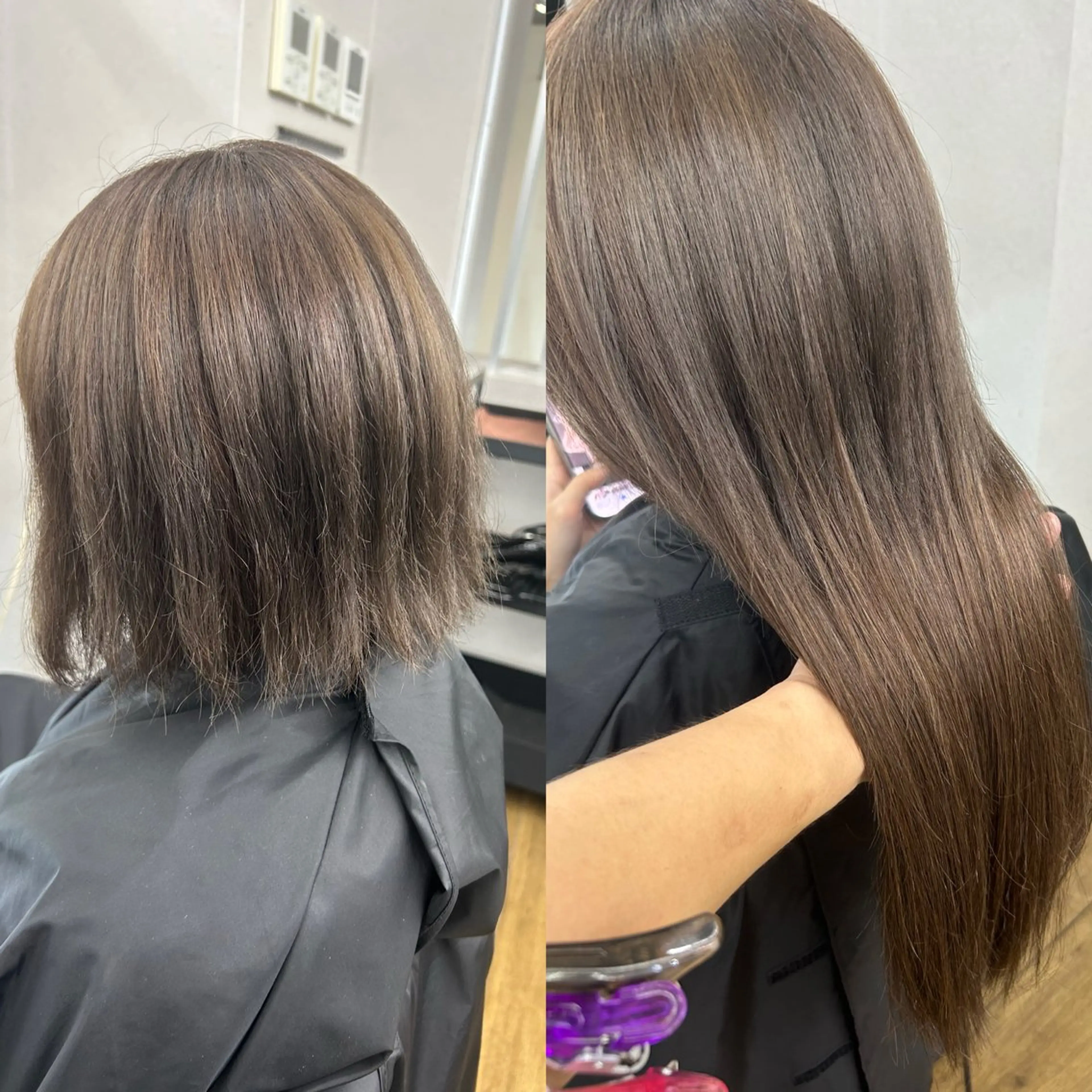 ロング カラー シールエクステ ボブ エクステ ロング カット パーマ エクステ ヘッドスパ alpha. カラーエクステ下妻のヘアスタイル