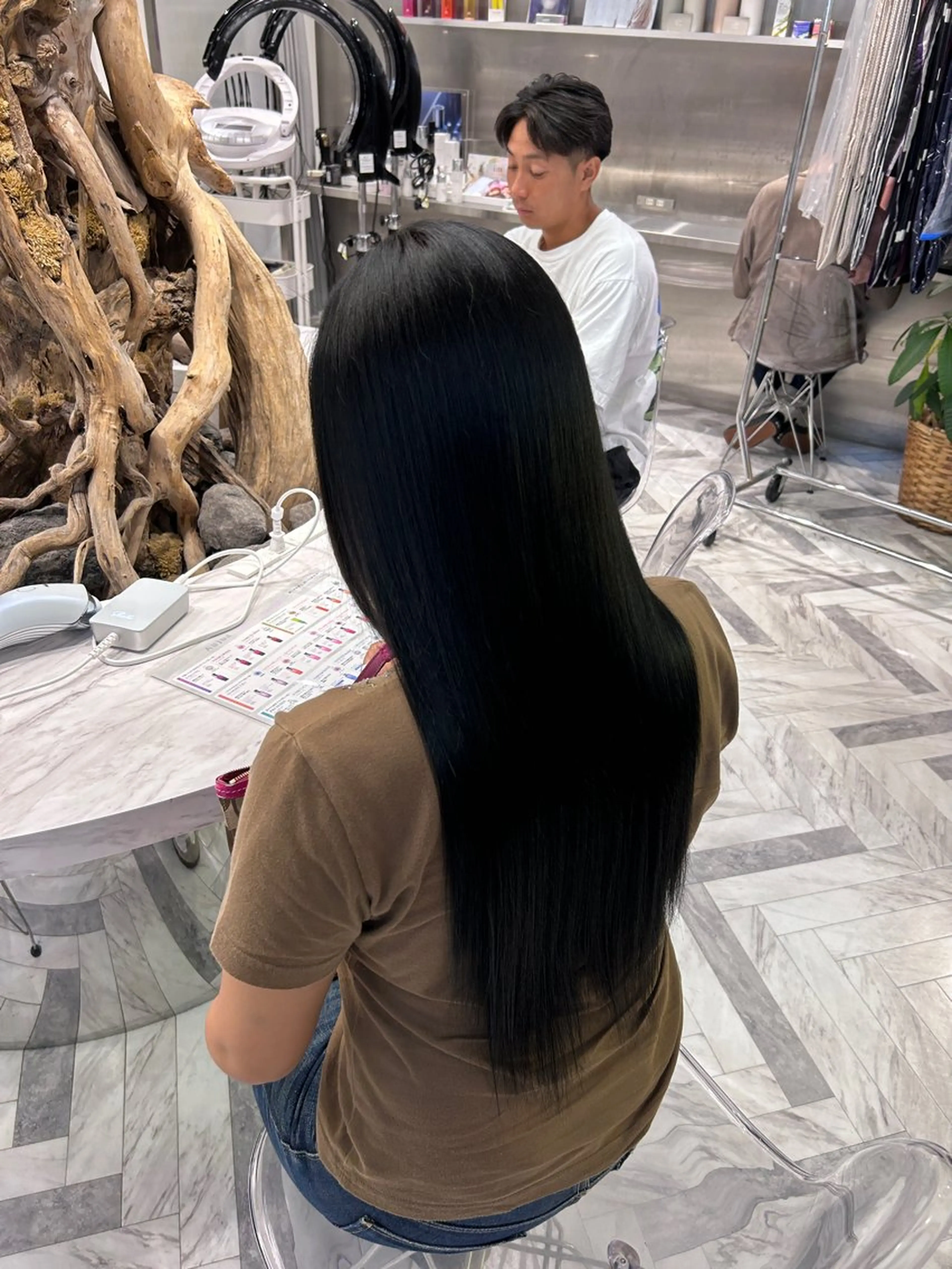 ロング カラー ヘアカラー 冬っぽカラー/ マツエク/ゆきなのマツエク・マツパデザイン