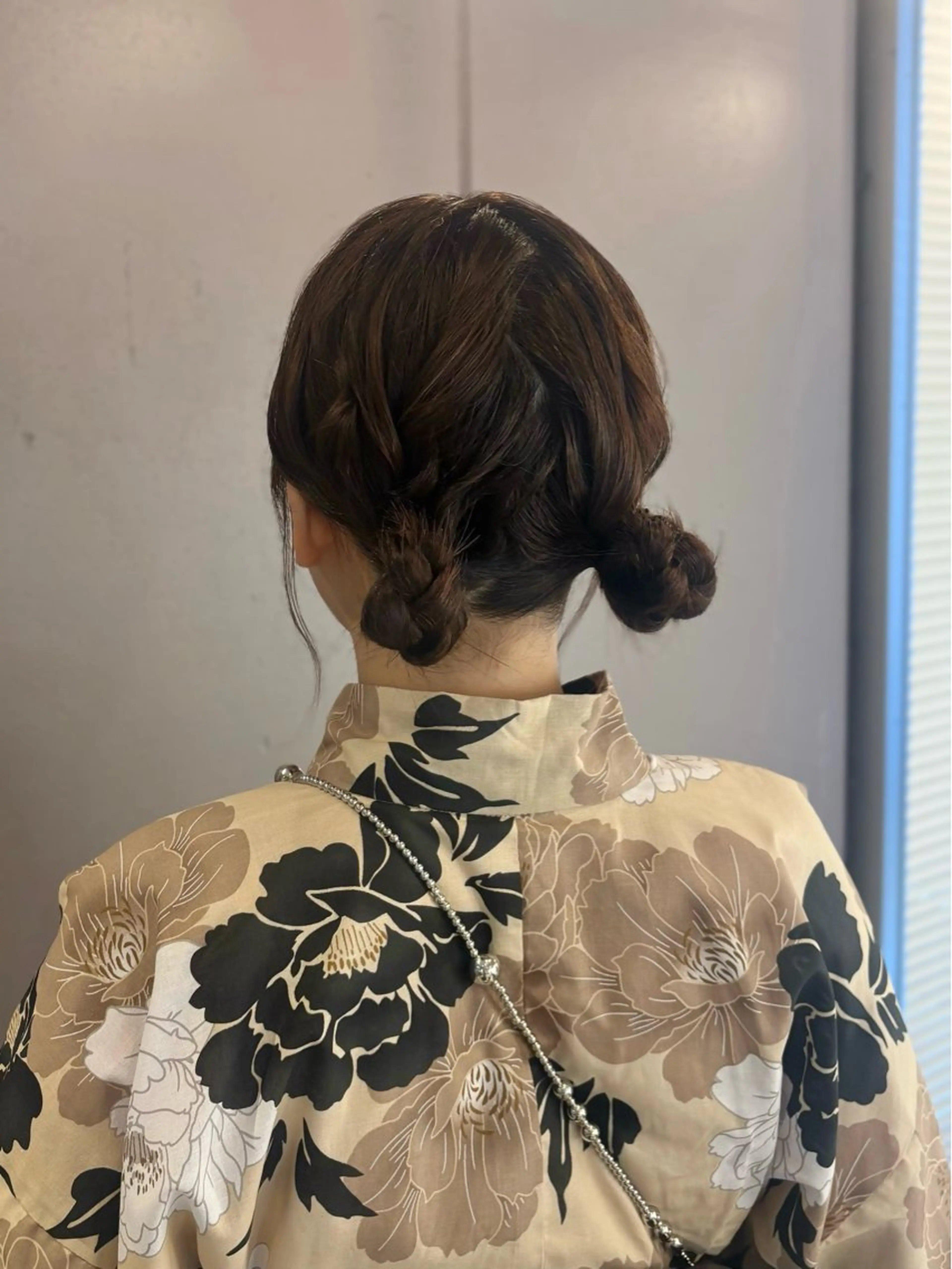 ミディアム 浴衣 ヘアセット 韓国/透明感カラー さなのヘアスタイル