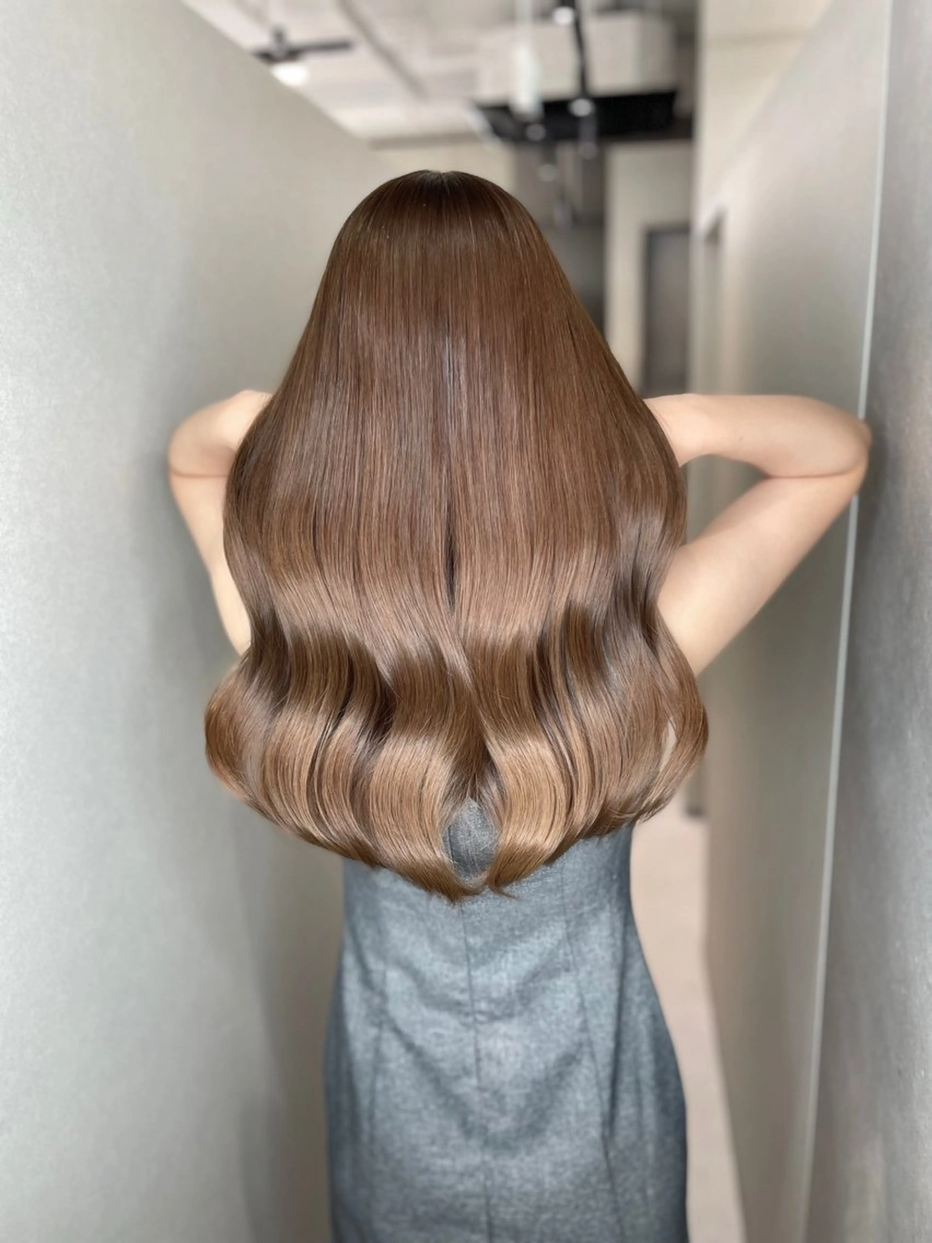 セミロング カラー 透明感カラー 髪質改善 カット ヘアカラー トリートメント 今井 勝也のヘアスタイル