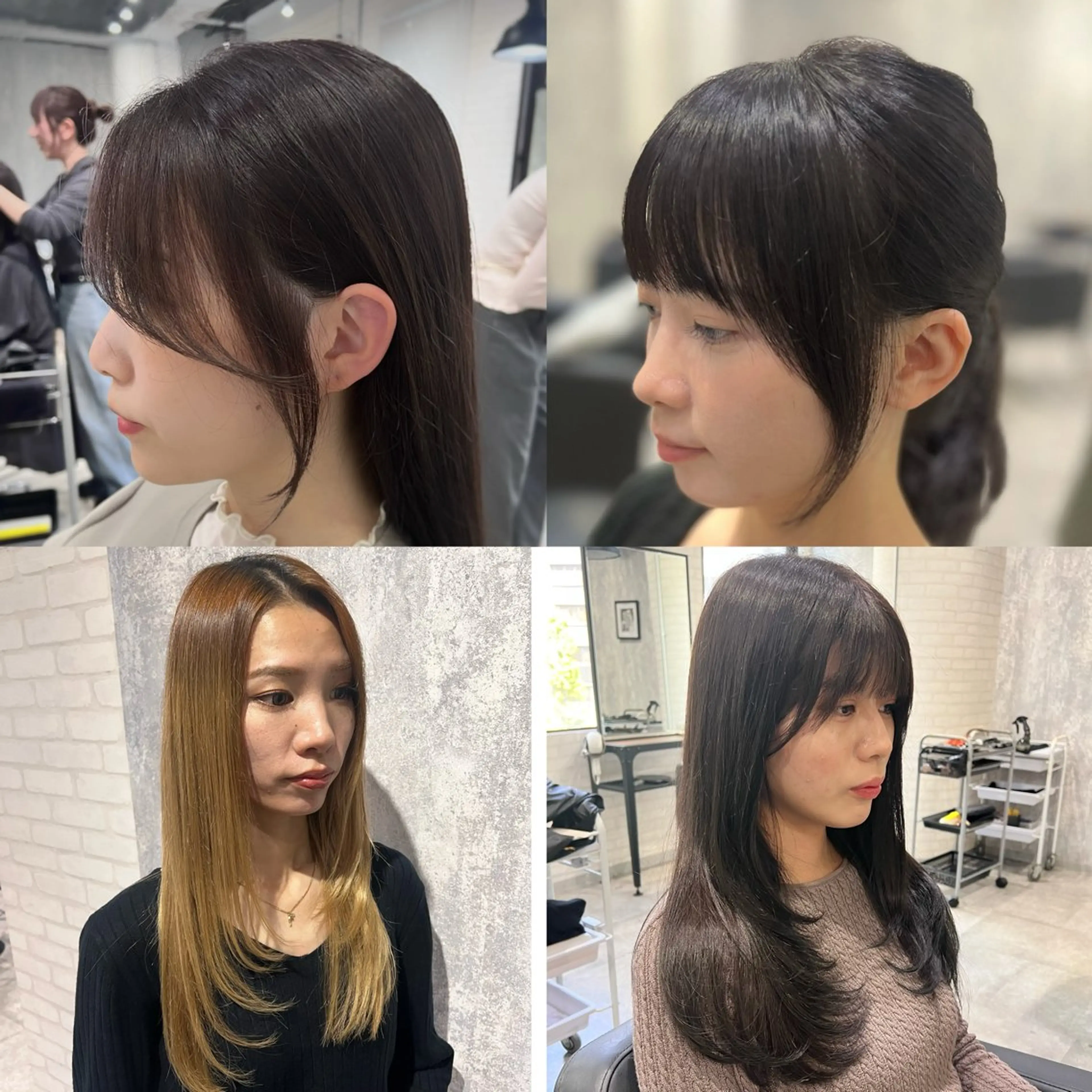 ロング カラー グレージュ 髪質改善 韓国風ヘア レイヤーカット 小顔カット カット ヘアカラー トリートメント 🌿海山龍馬🌿前髪 /顔まわり/レイヤーのヘアスタイル