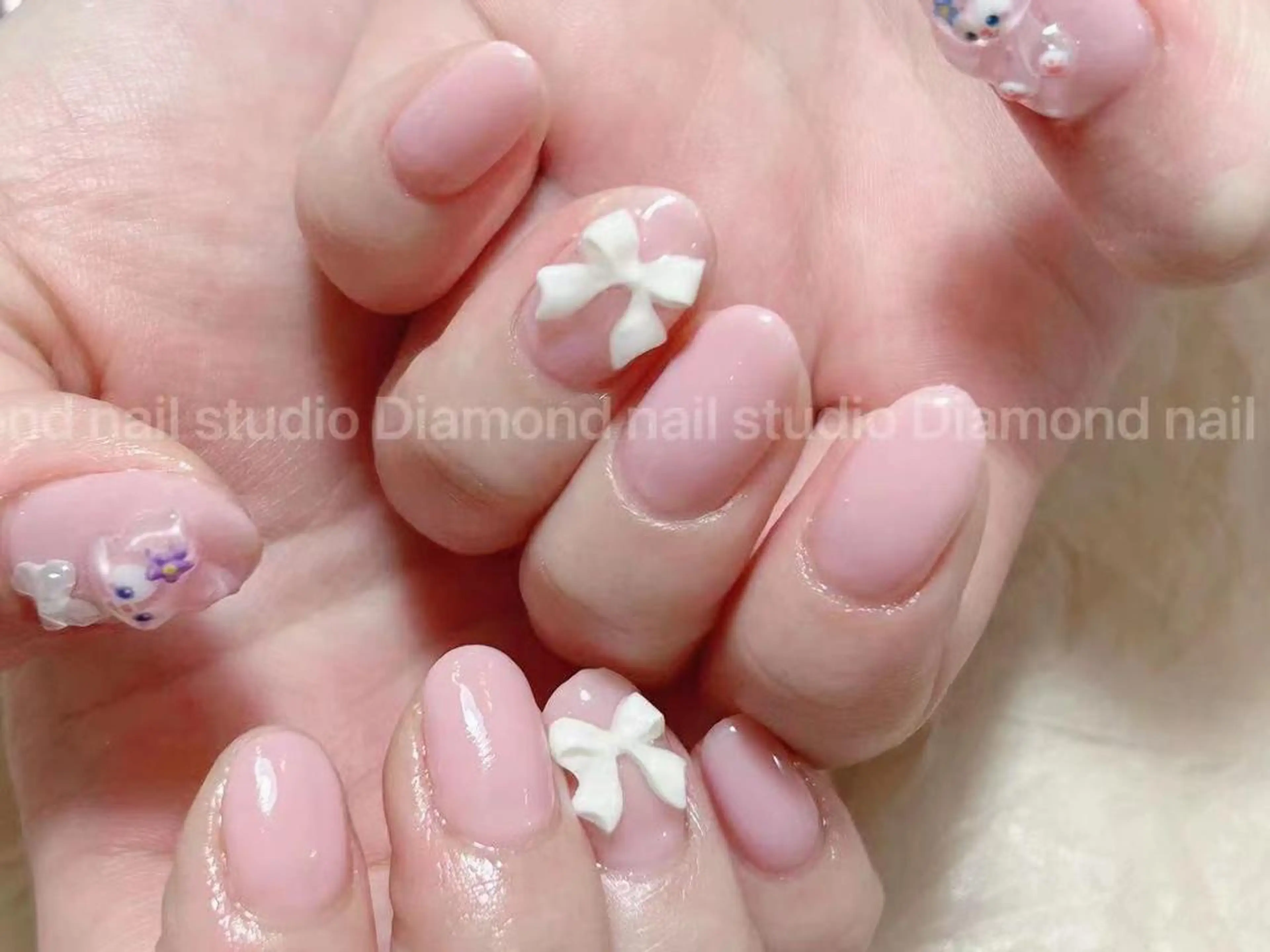 ショート ハンドネイル ハンドケア Diamond 🚢のネイルデザイン