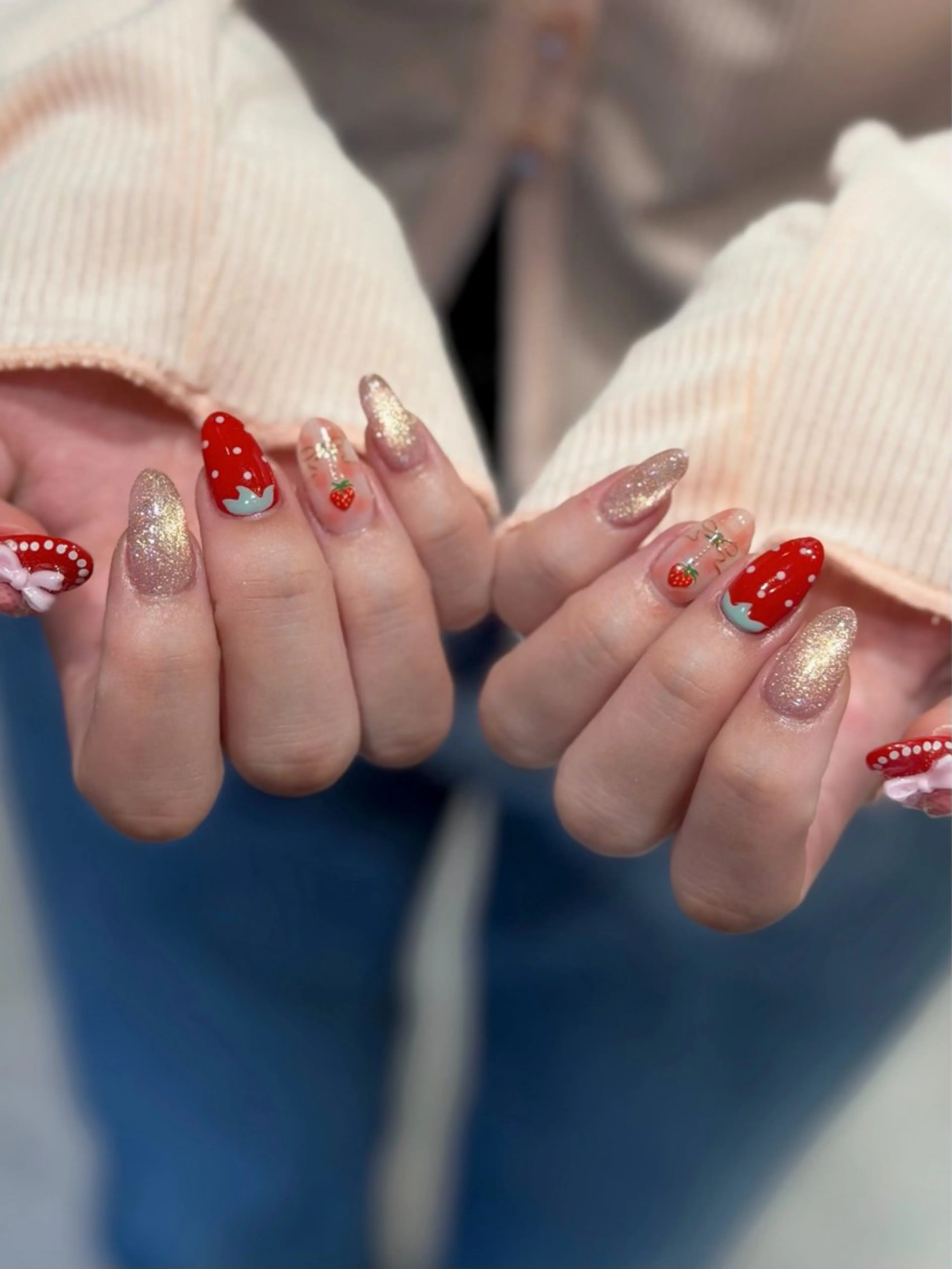 ネイル 春ネイル nailsalon moe.所属・yume 大人ガーリーネイルのネイルデザイン