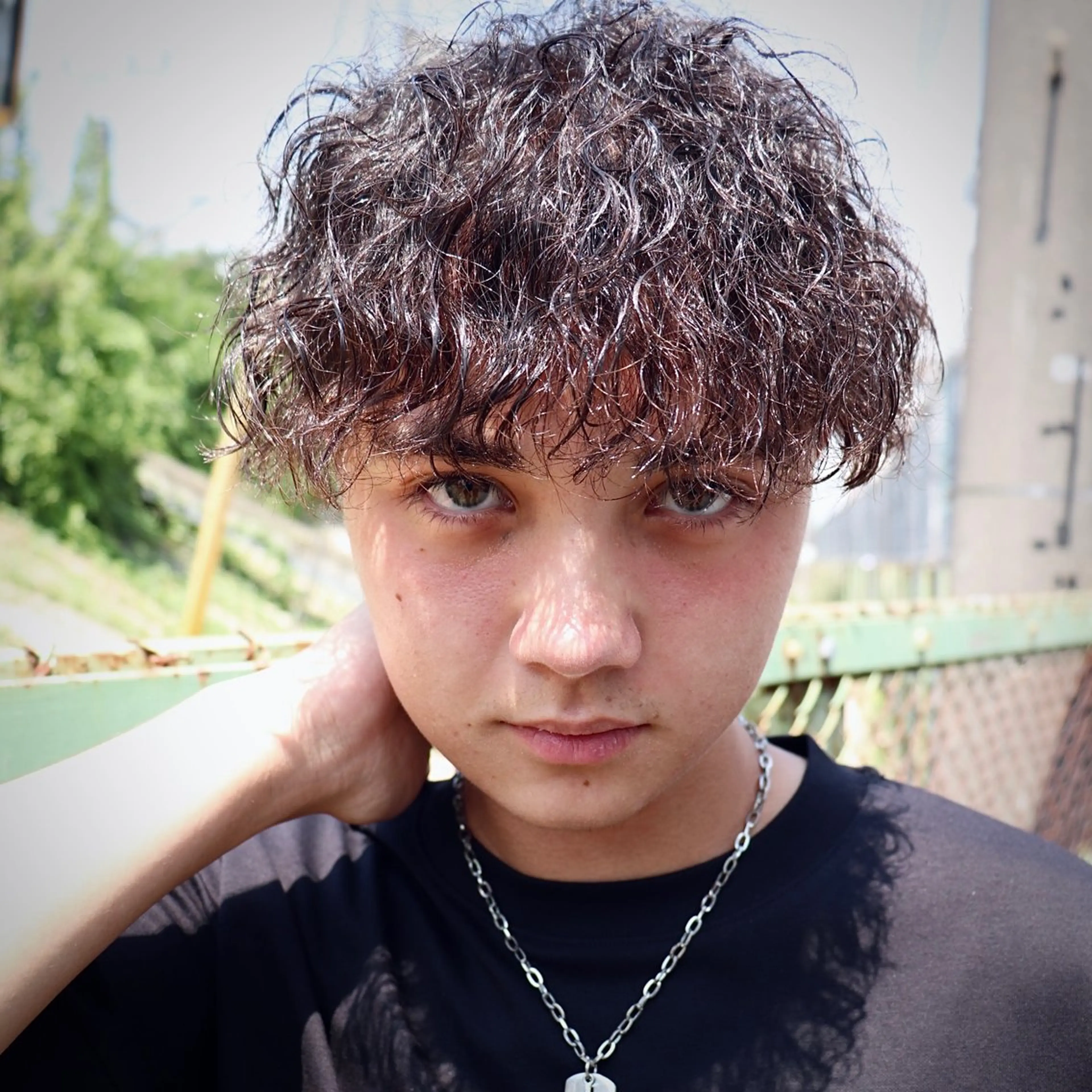 ミディアム パーマ メンズ メンズパーマ/ メッシュ😎タクミのヘアスタイル