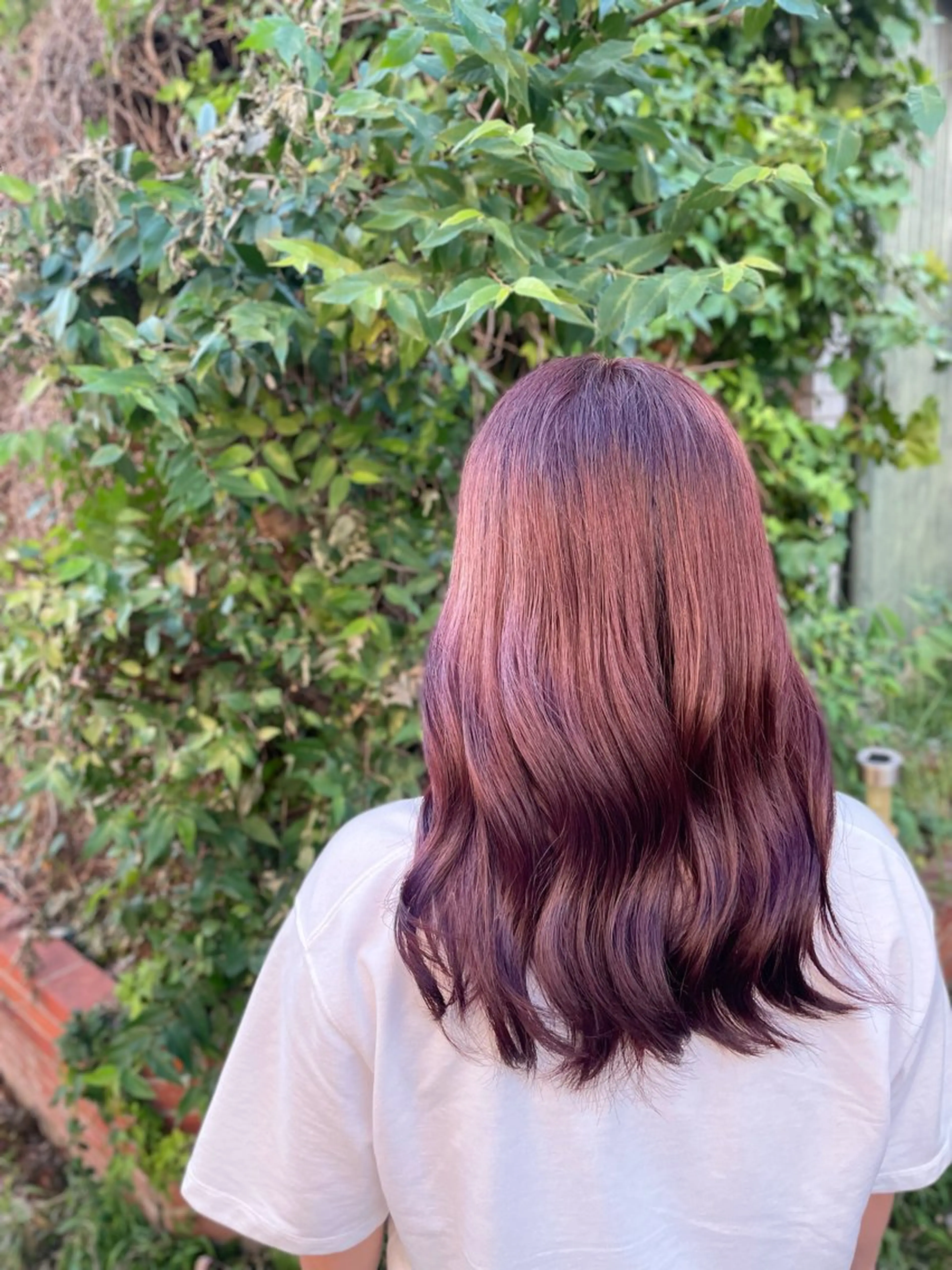 セミロング パープルカラー 【史上最高】口コミ No.1/ナツキのヘアスタイル