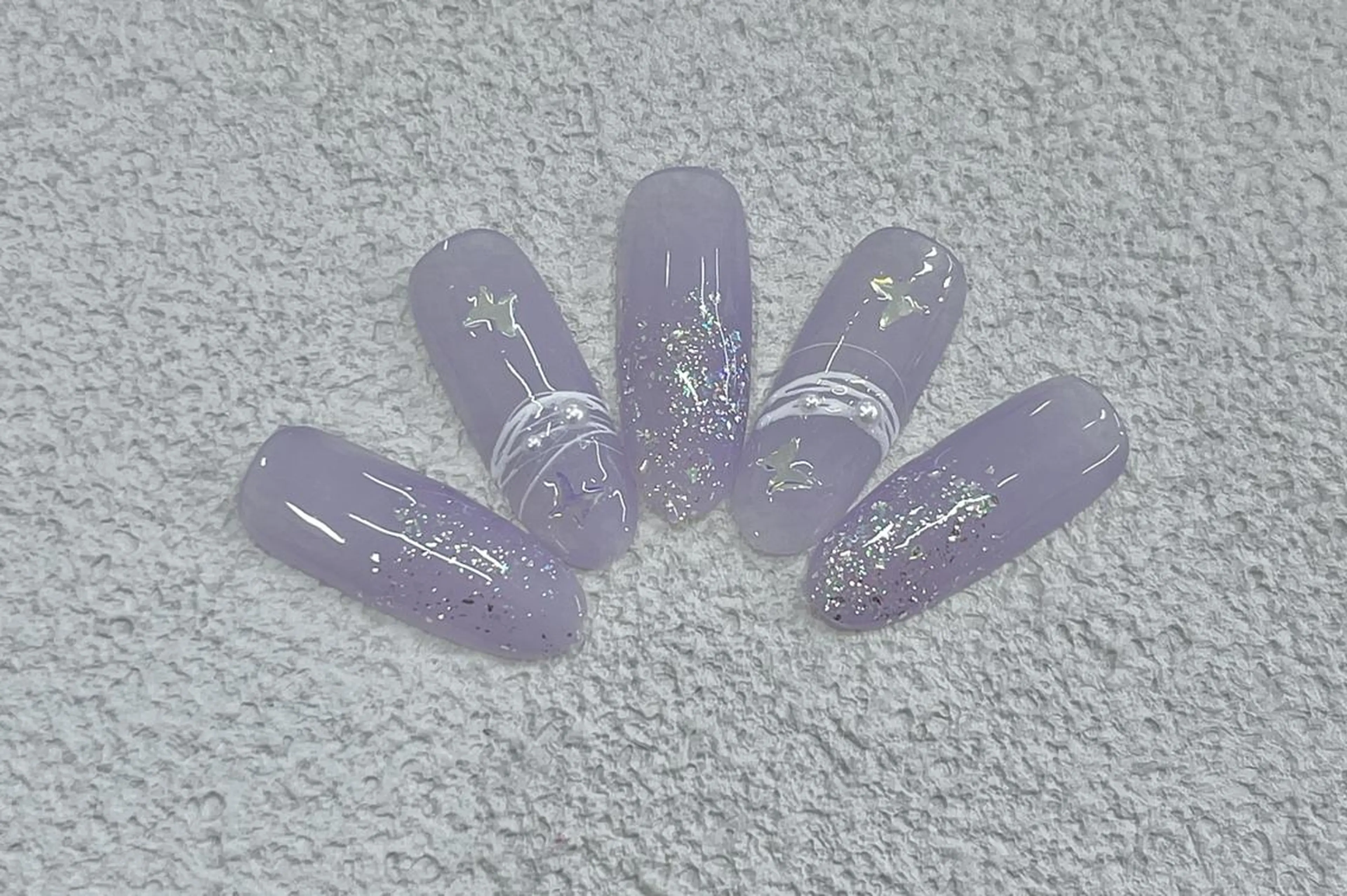 ネイル 長さ出し ジェルネイル 韓国ネイル ラメ(グリッター) ラメグラデーション ダイ ゲンゲンのネイルデザイン