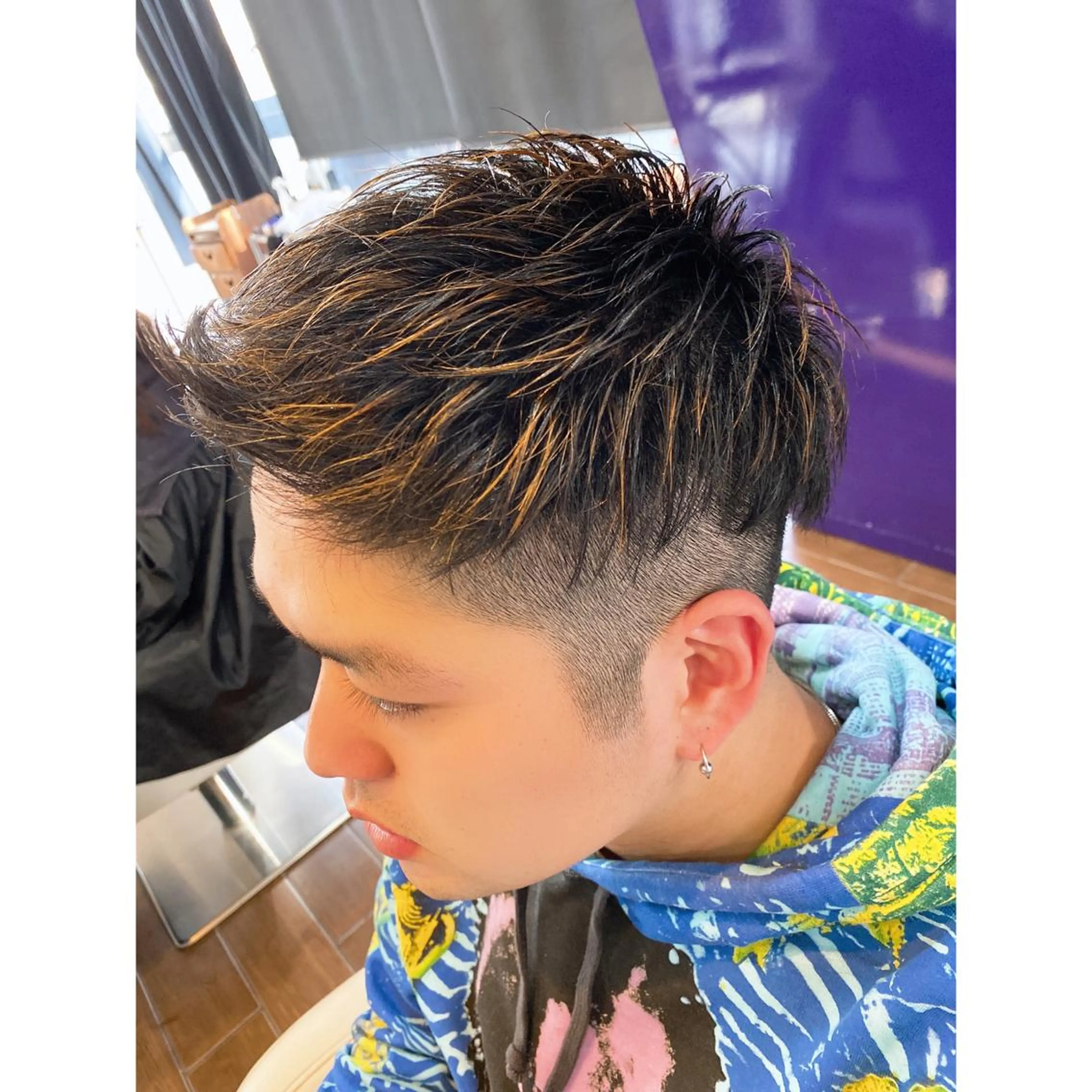 ショート カラー メンズ メンズハイライト ハイライトカラー ハイライト 田上 (たのうえ)のヘアスタイル