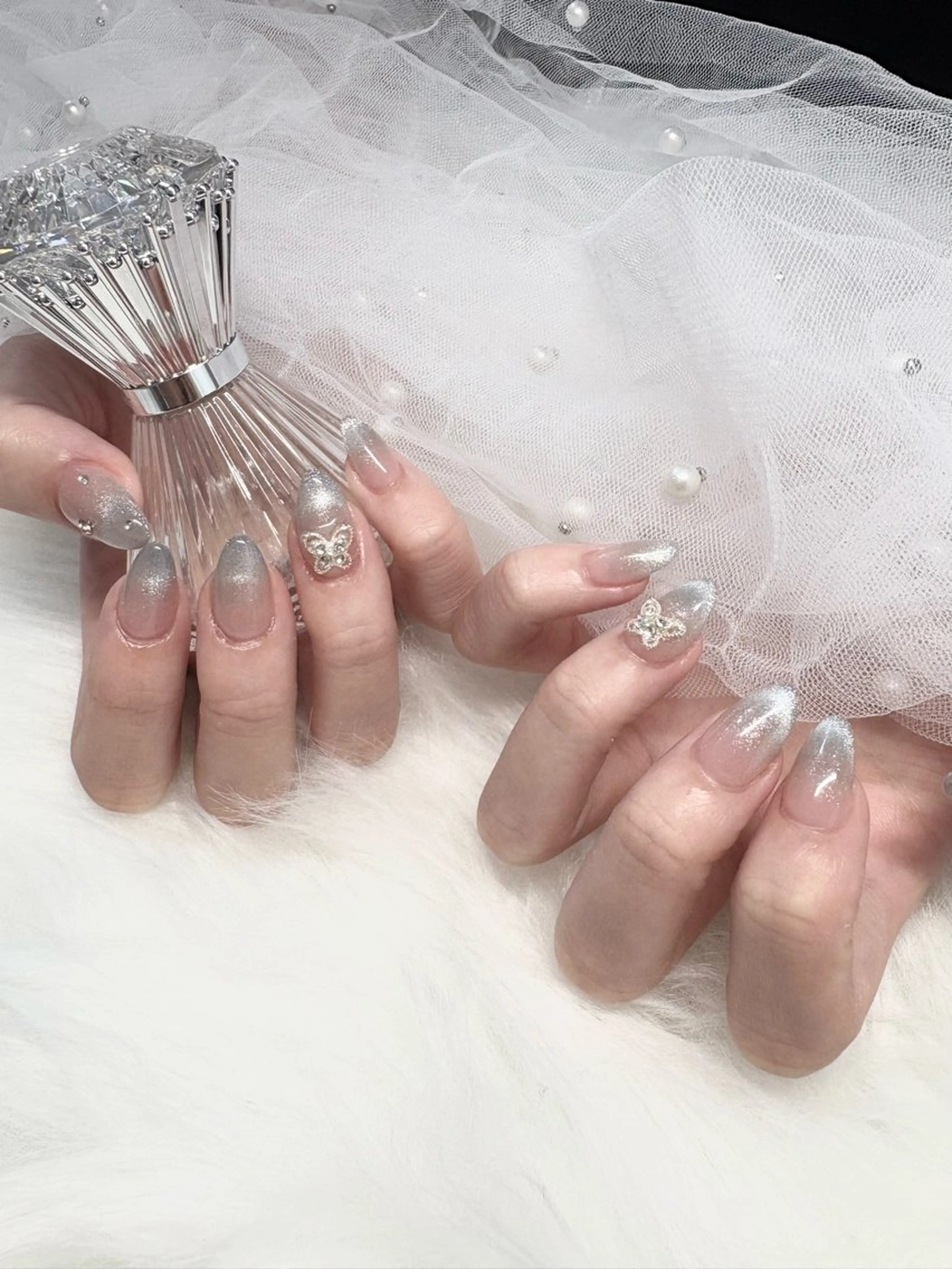 ネイル グラデーション マグネットネイル Maho🦋 ワンホン／韓国ネイルのネイルデザイン