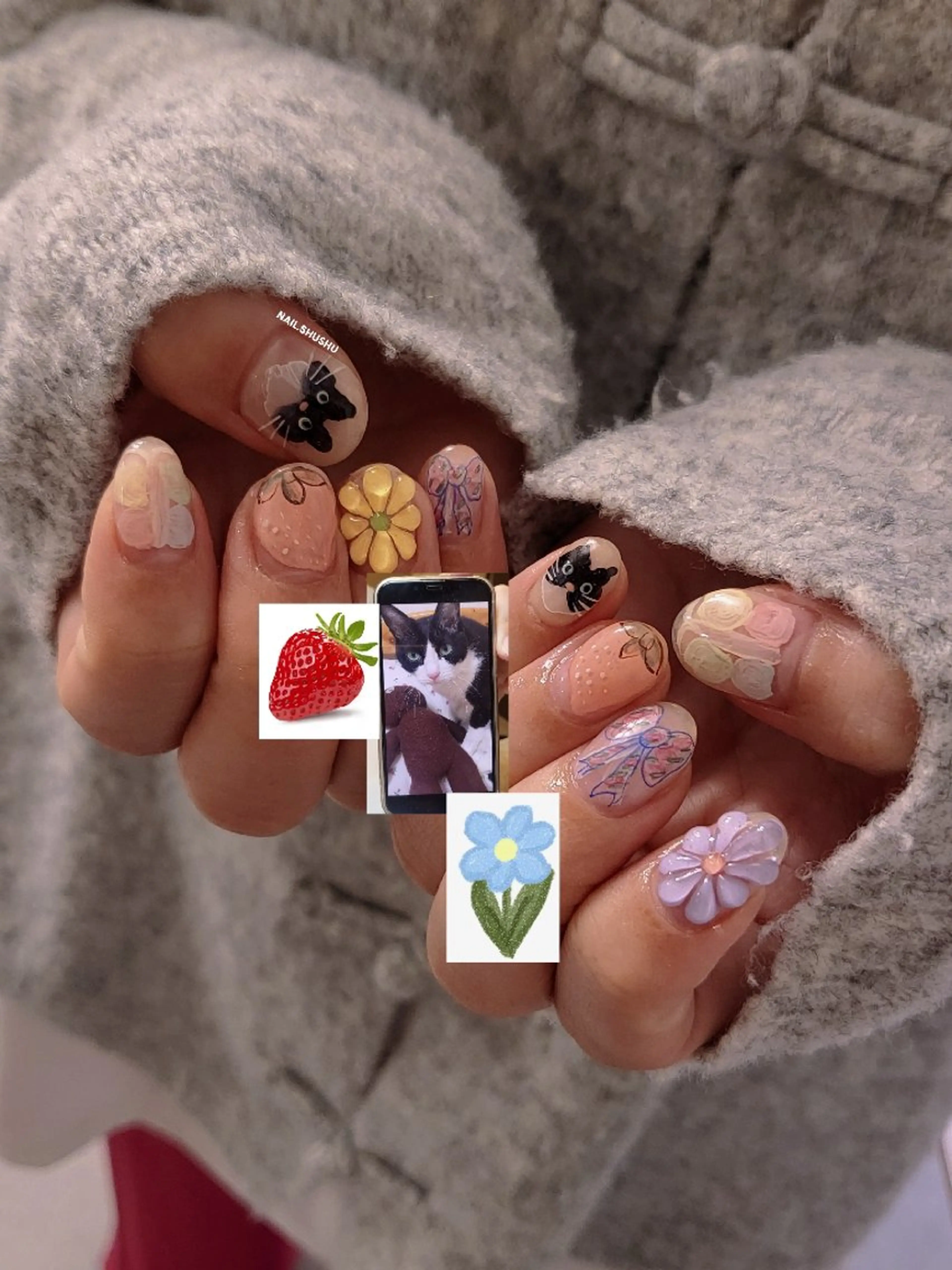ネイル 3dパーツ/流行り 👧shushu❤️のネイルデザイン