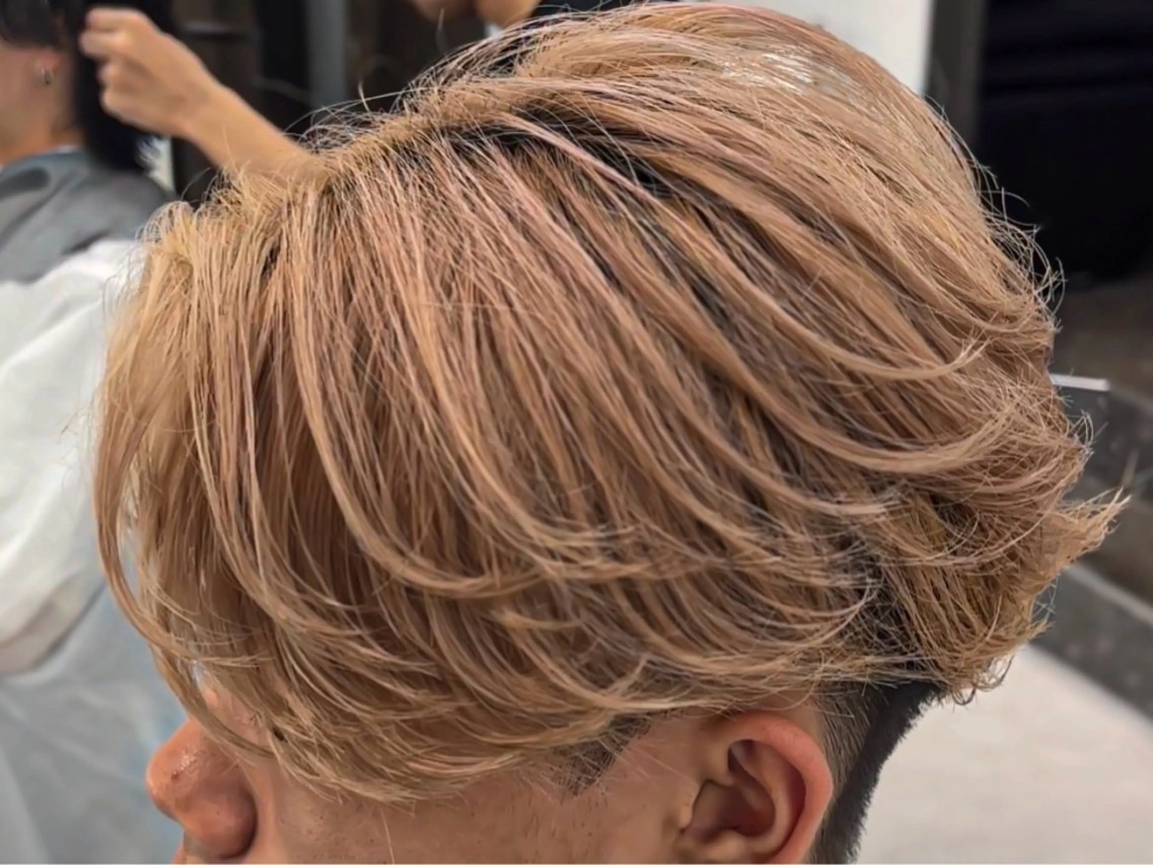 ブリーチ＋オンカラーの写真