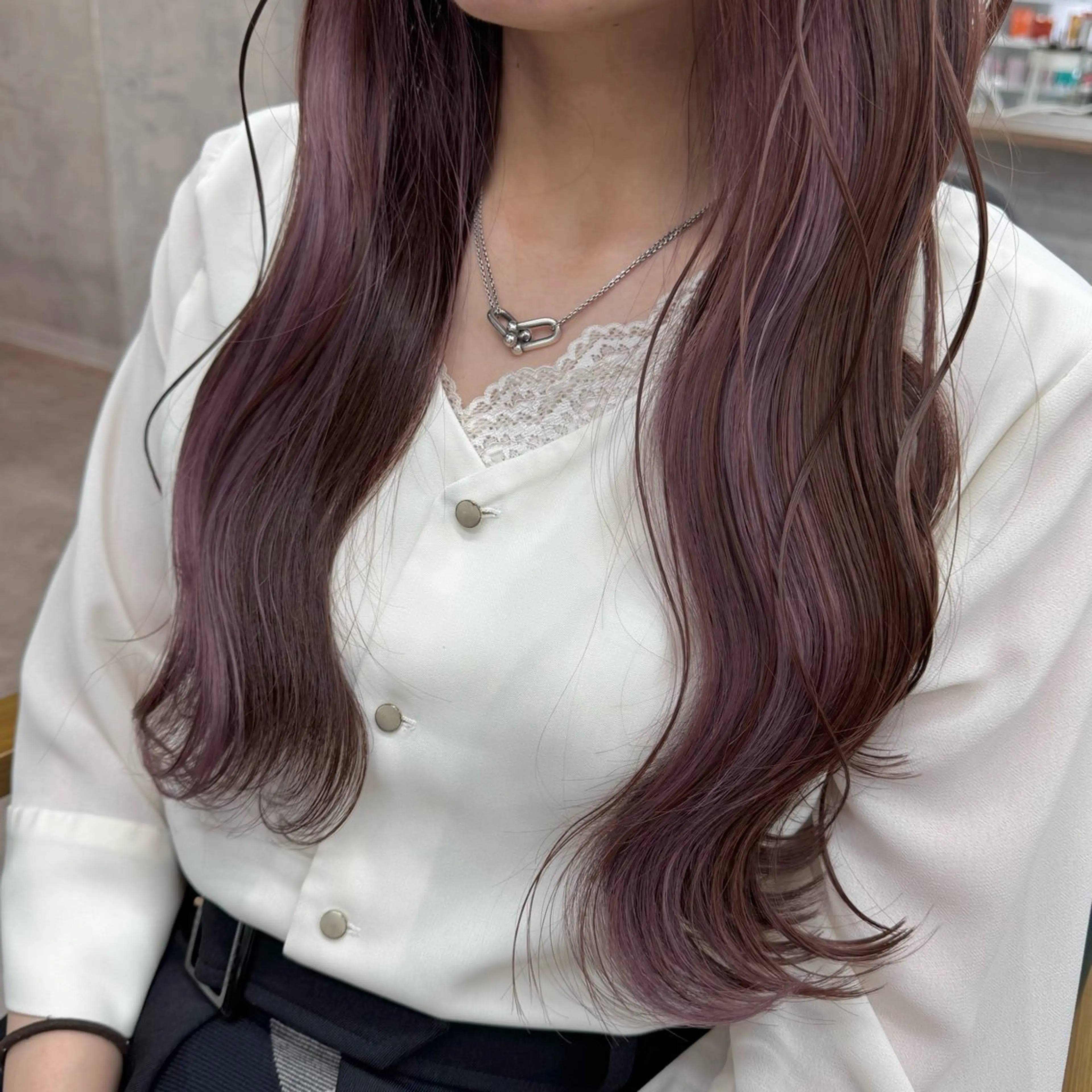 ロング カラー ヘアカラー JUNSHIN🦋 ヘアセット／カラーのヘアスタイル