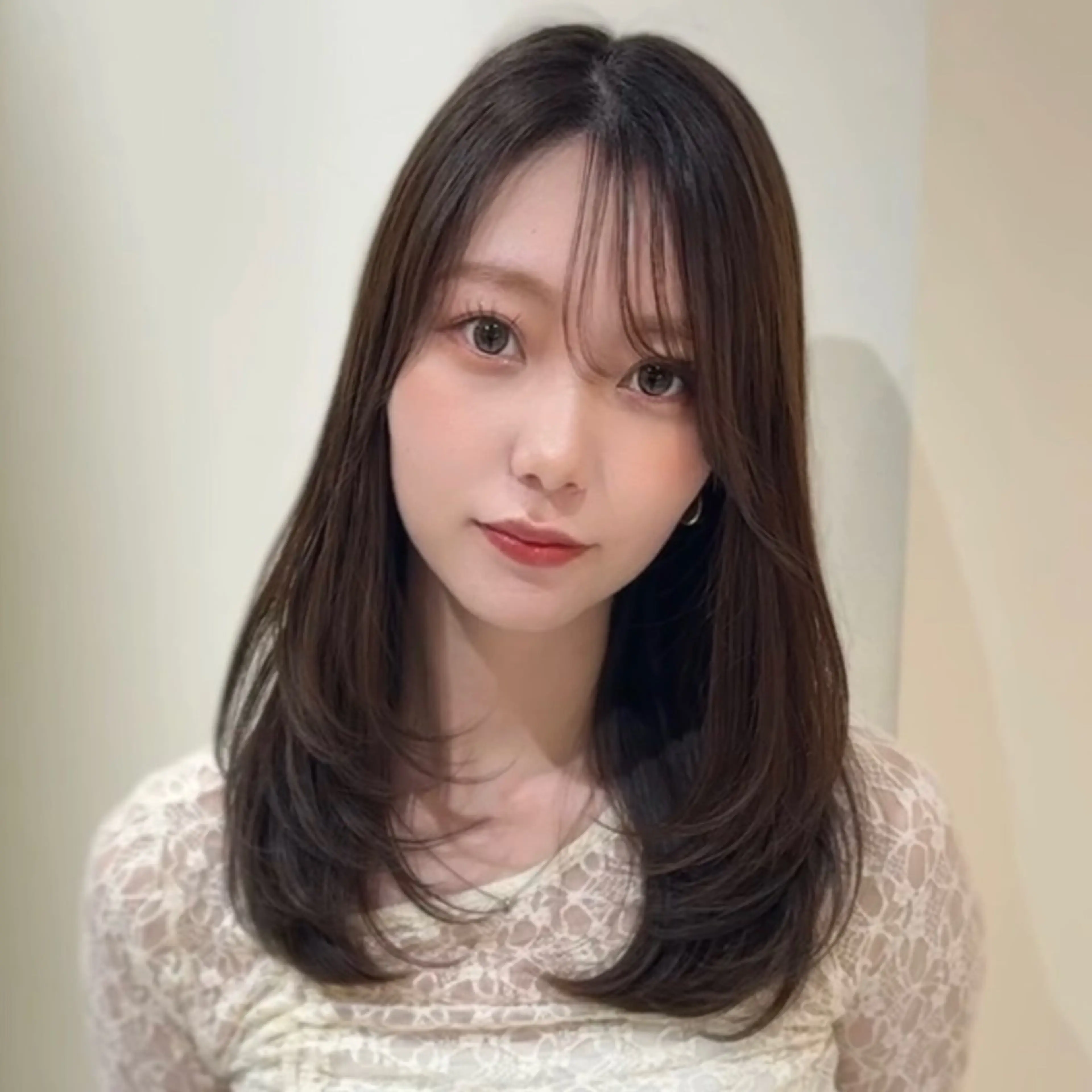 ミディアム カラー ブラウンカラー マロンブラウン ヘアカラー ワンホン×髪質改善 つのーか🩶‪🫧のヘアスタイル