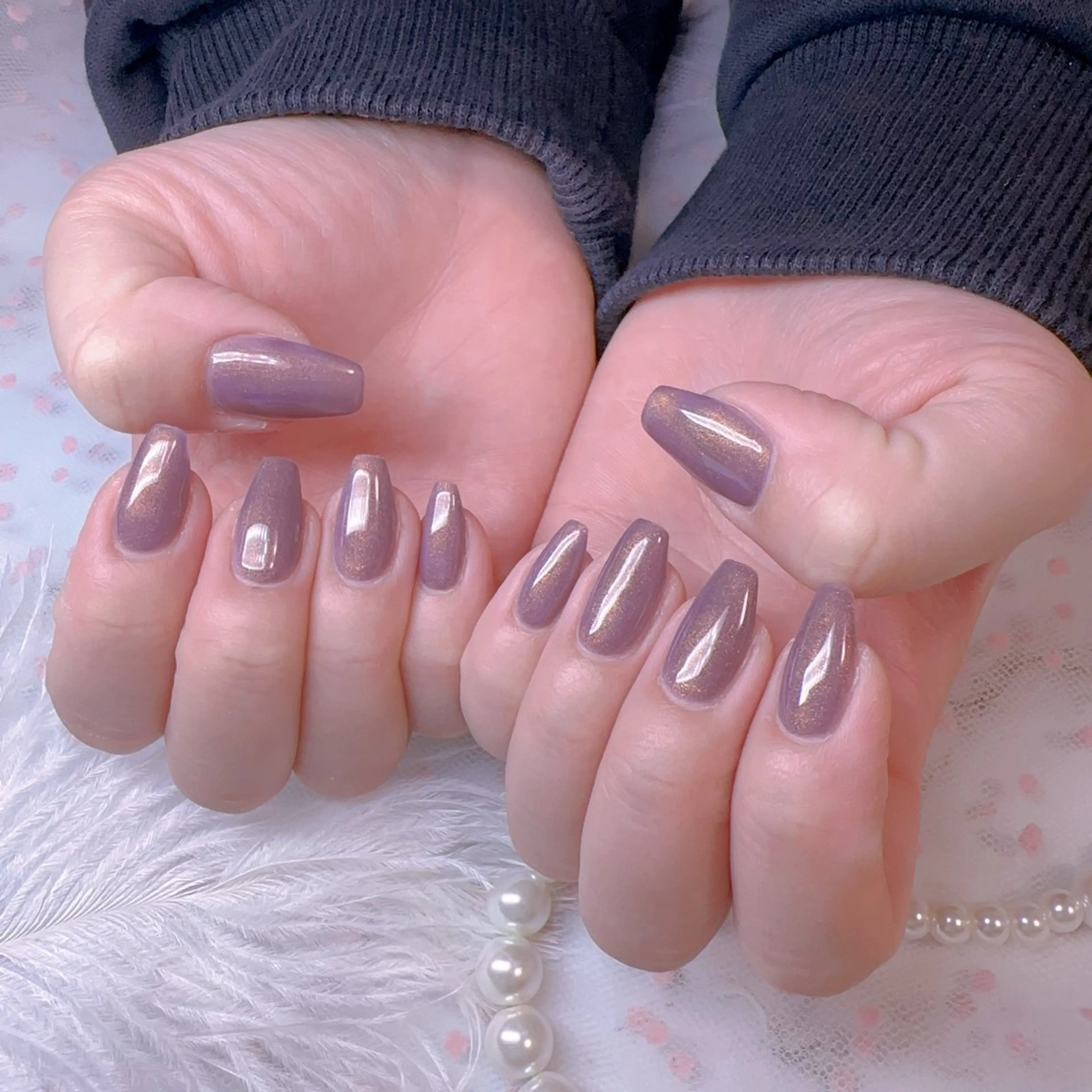 ネイル オーロラネイル フットネイル 韓国ネイル ラメ(グリッター) ラメグラデーション ハンドネイル Belle nail salon 新小岩のネイルデザイン