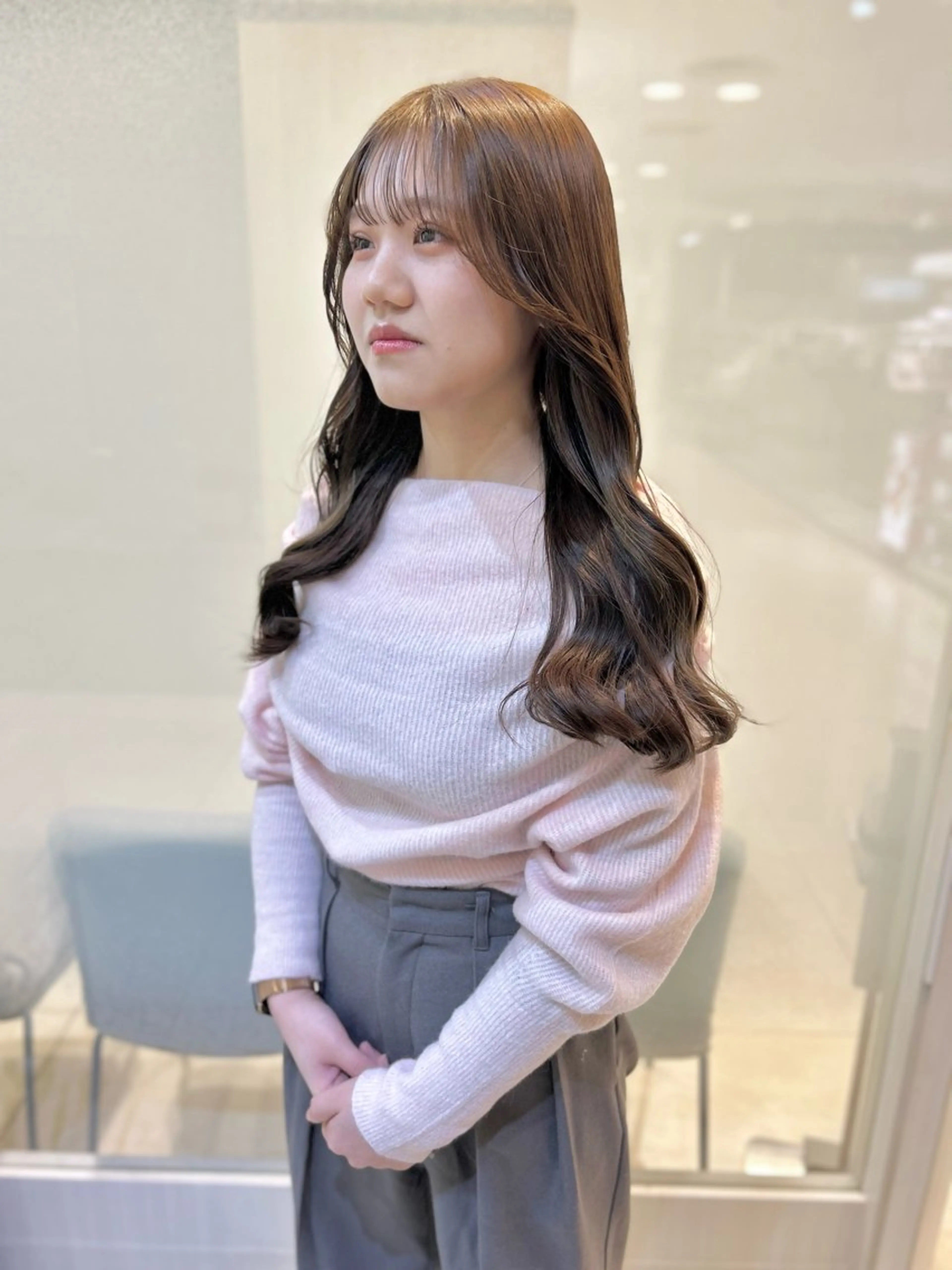 ロング カラー カット ヘアカラー トリートメント 似合わせカラー/艶 髪質改善/ヨシザキのヘアスタイル