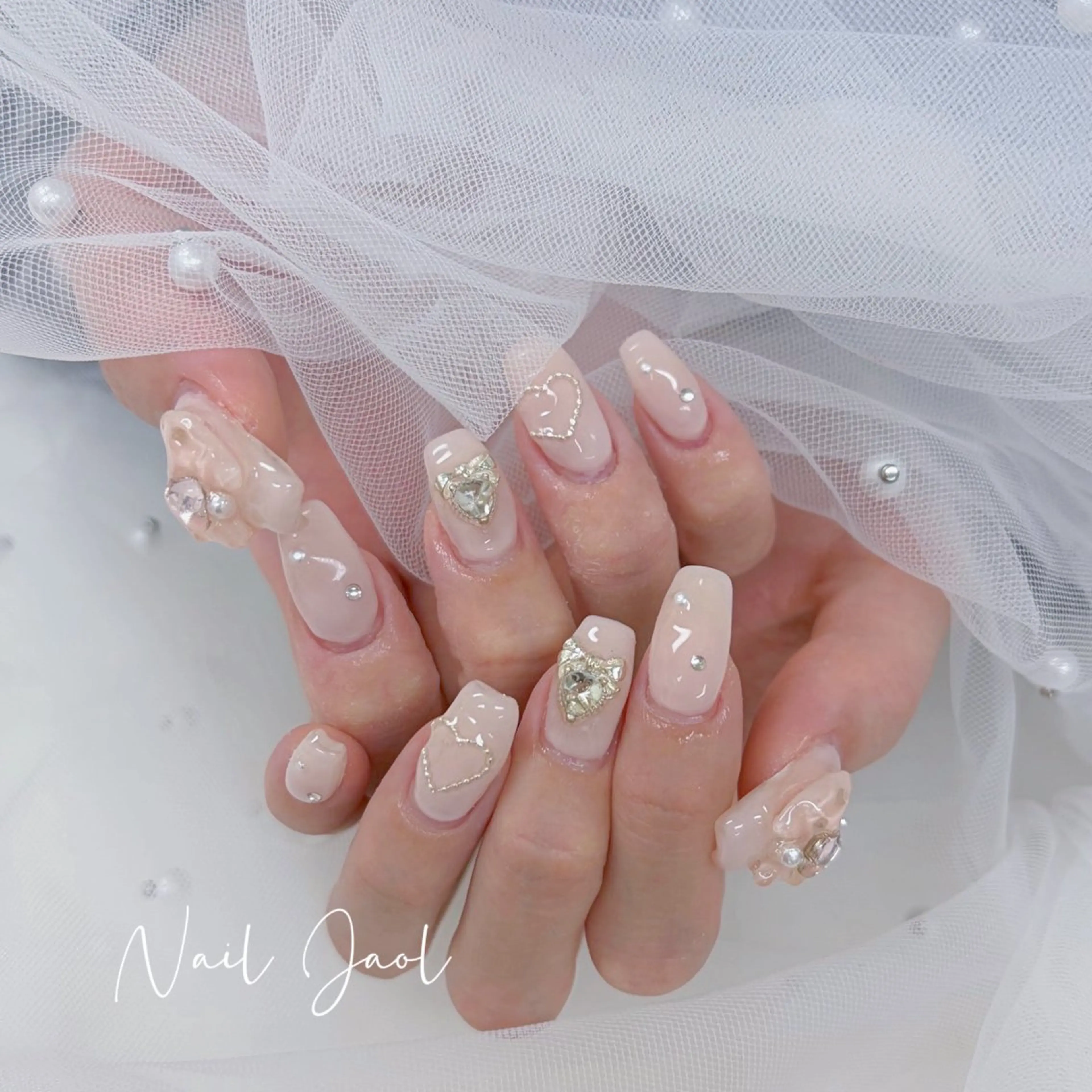 セミロング 韓国風ヘア ハンドネイル nail jaol池袋店所属・ネイルJaol 池袋のネイルデザイン