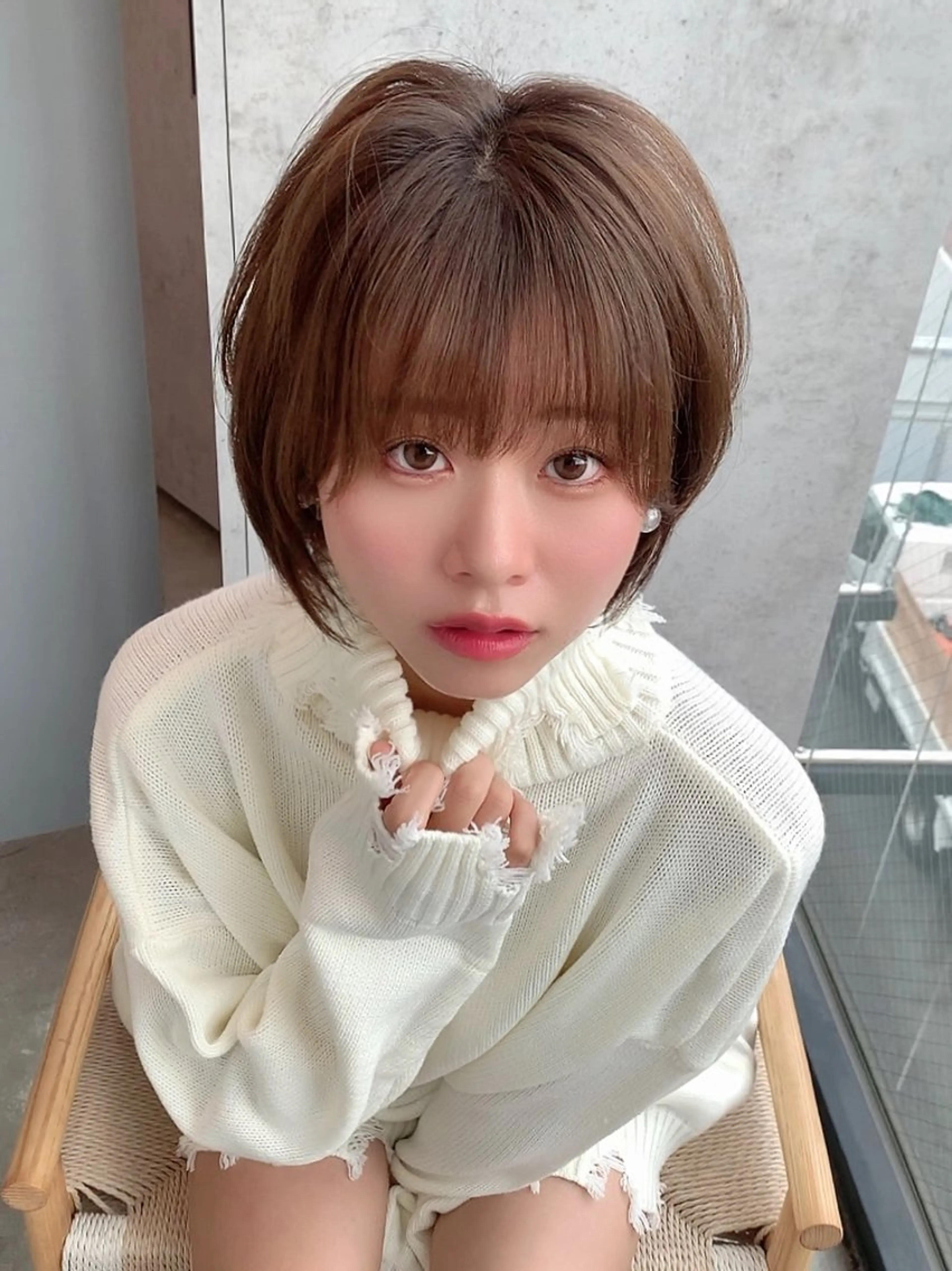 ショート カラー ショートボブ ボブ レイヤーカット 似合わせカット ショートヘア カット ヘアカラー トリートメント 💎ボブ/似合わせの 達人/縮毛矯正/畔上のヘアスタイル